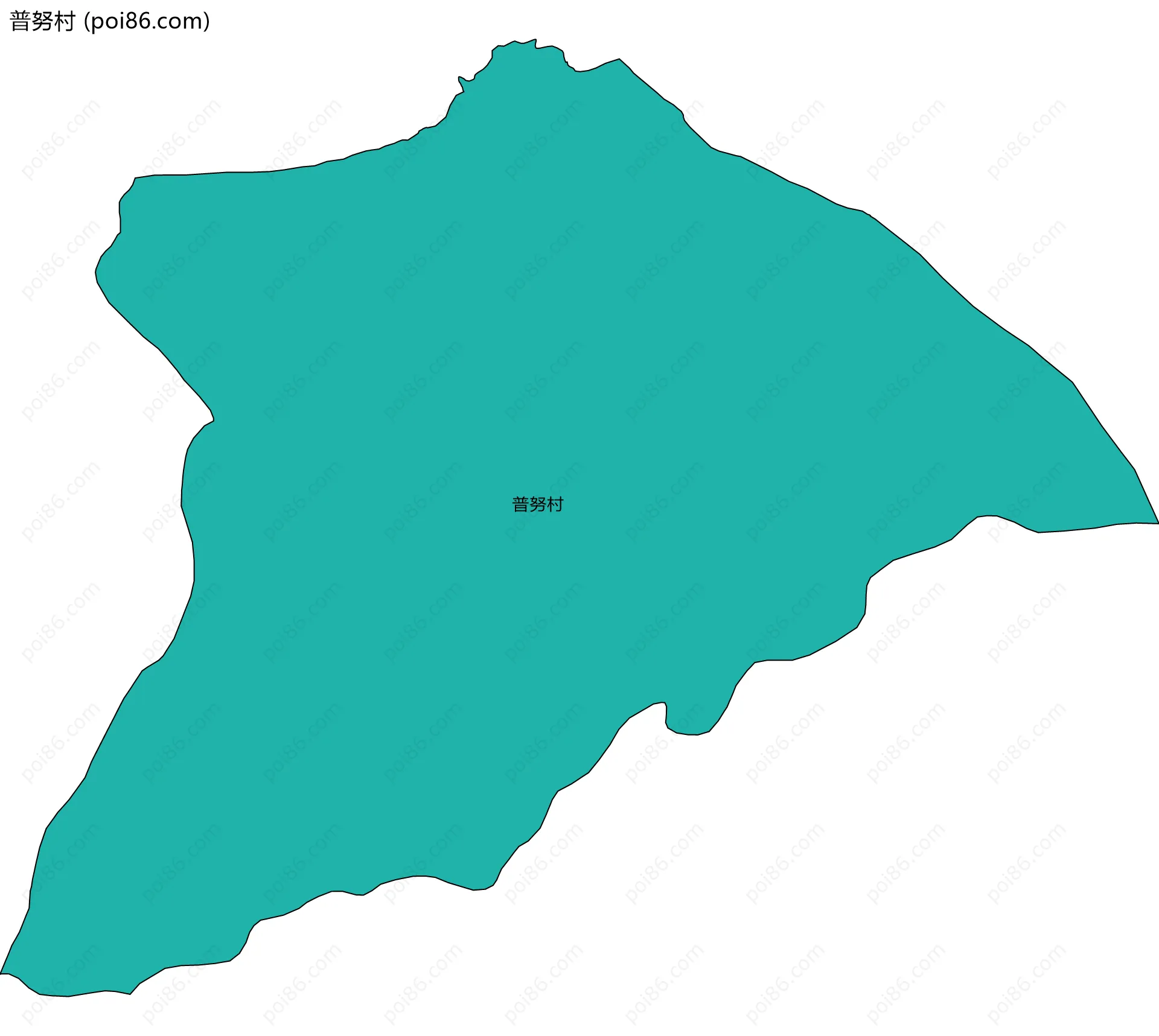 普努村边界地图