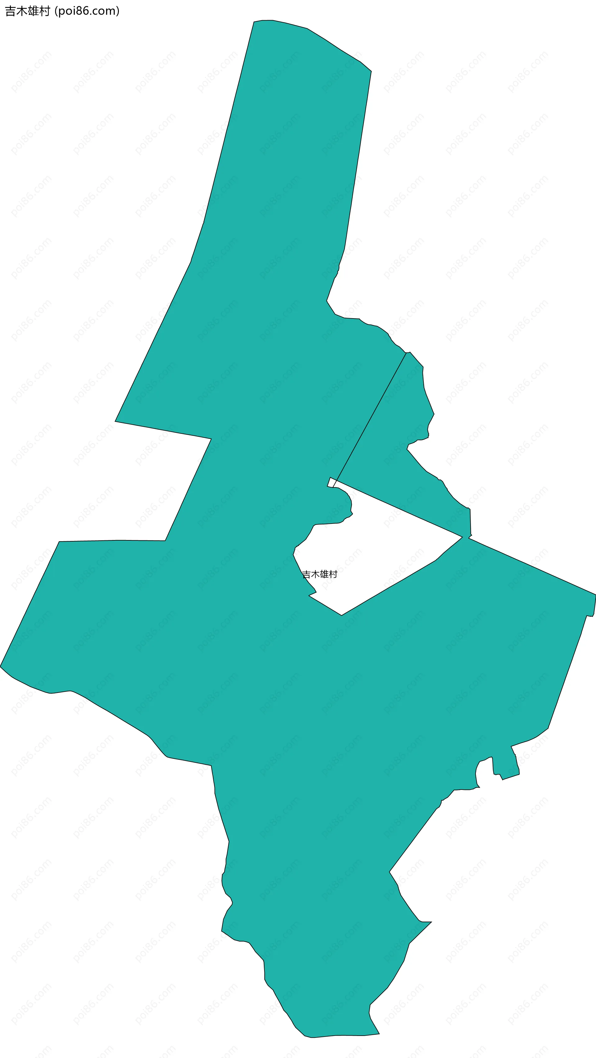 吉木雄村边界地图