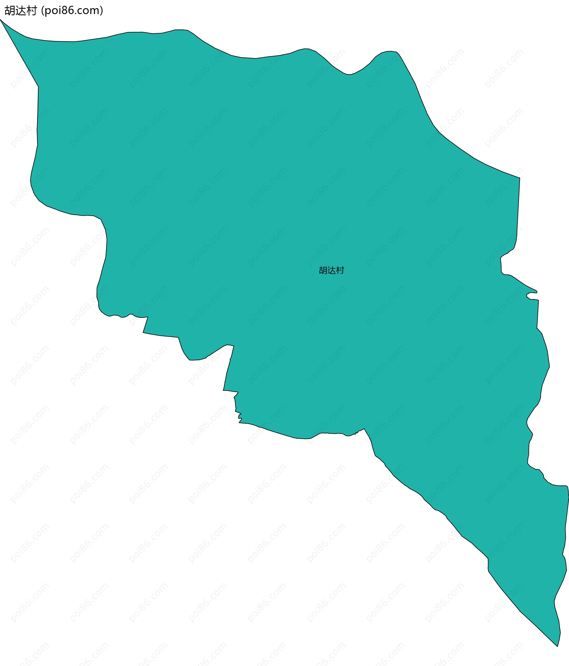 胡达村边界地图