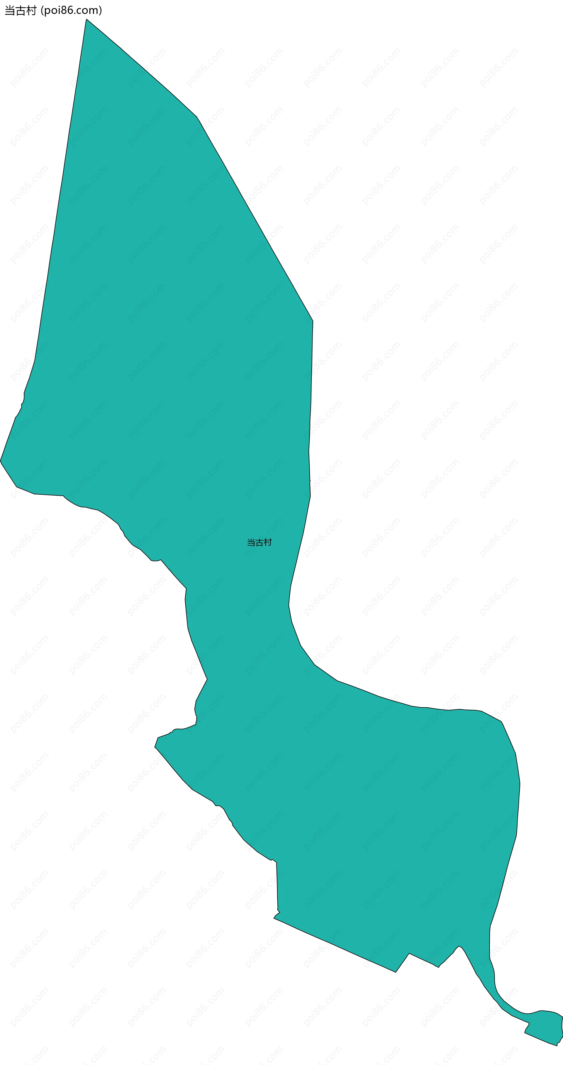 当古村边界地图