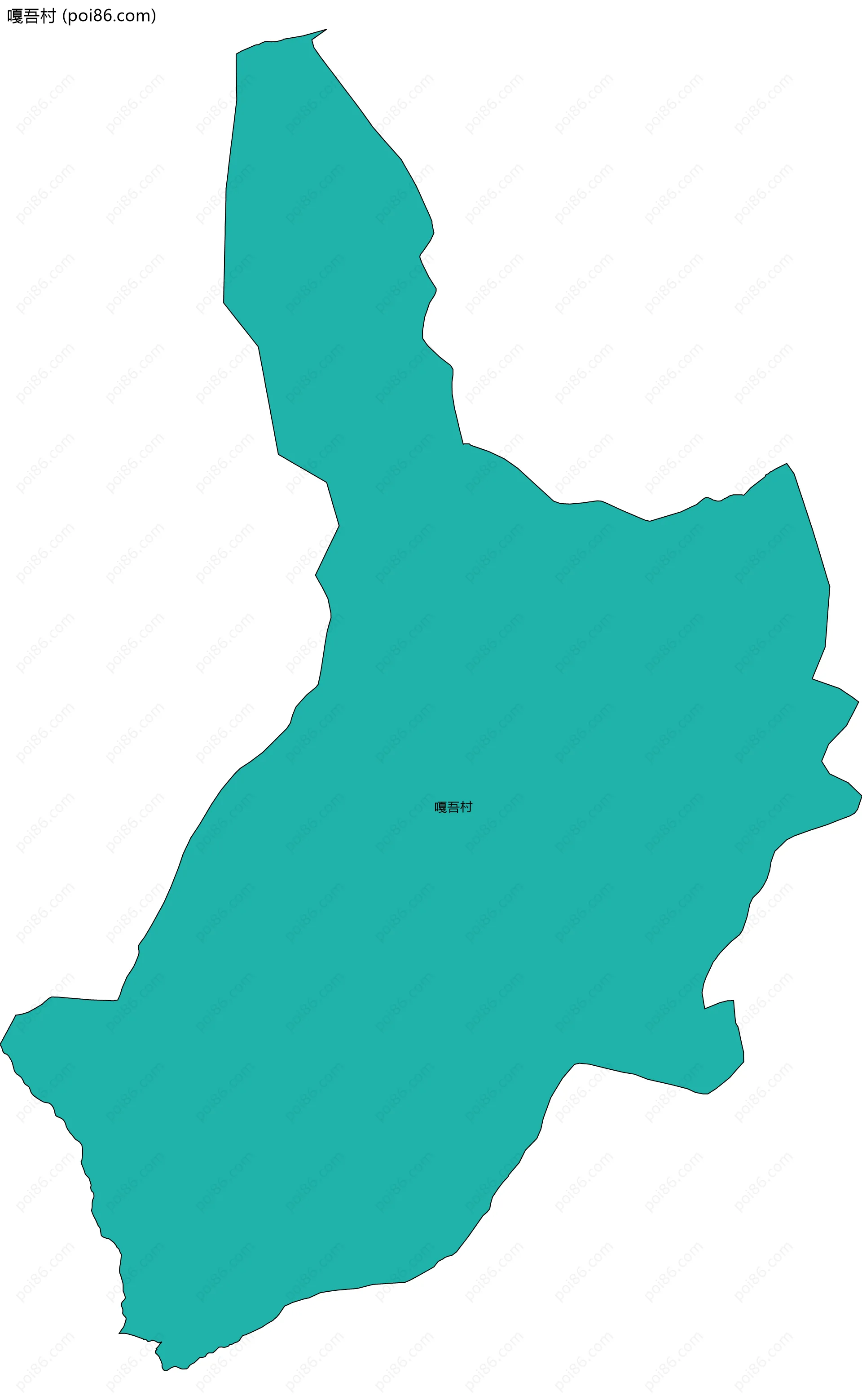 嘎吾村边界地图