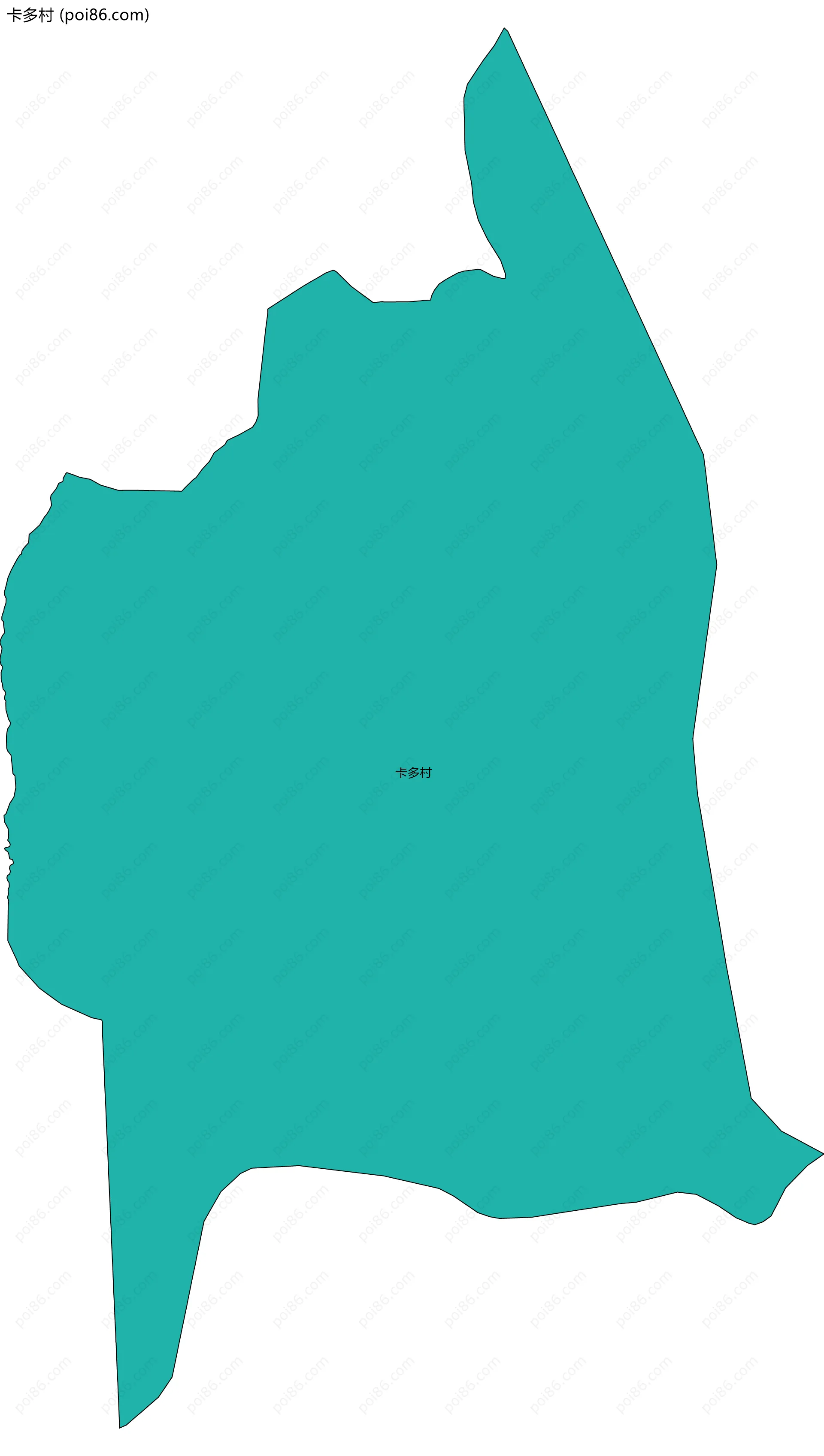 卡多村边界地图