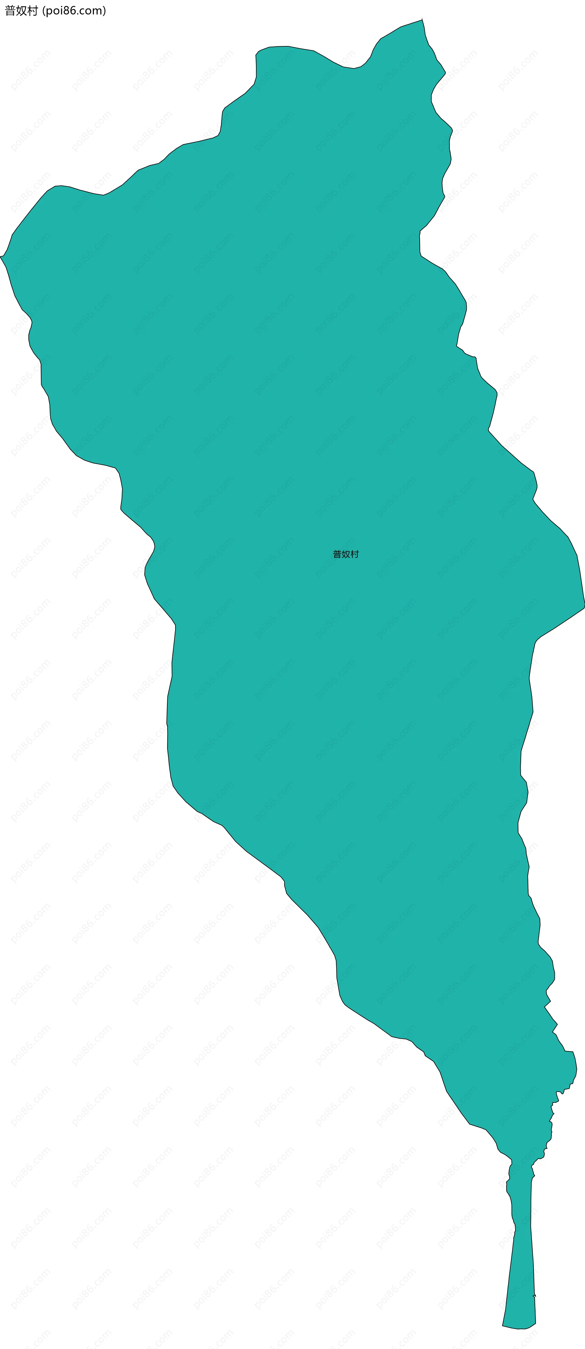 普奴村边界地图