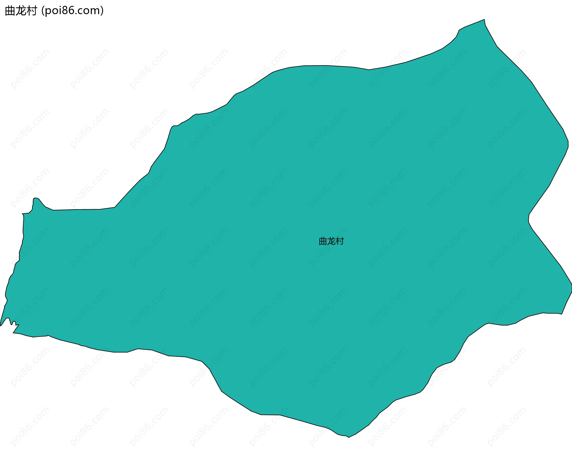 曲龙村边界地图