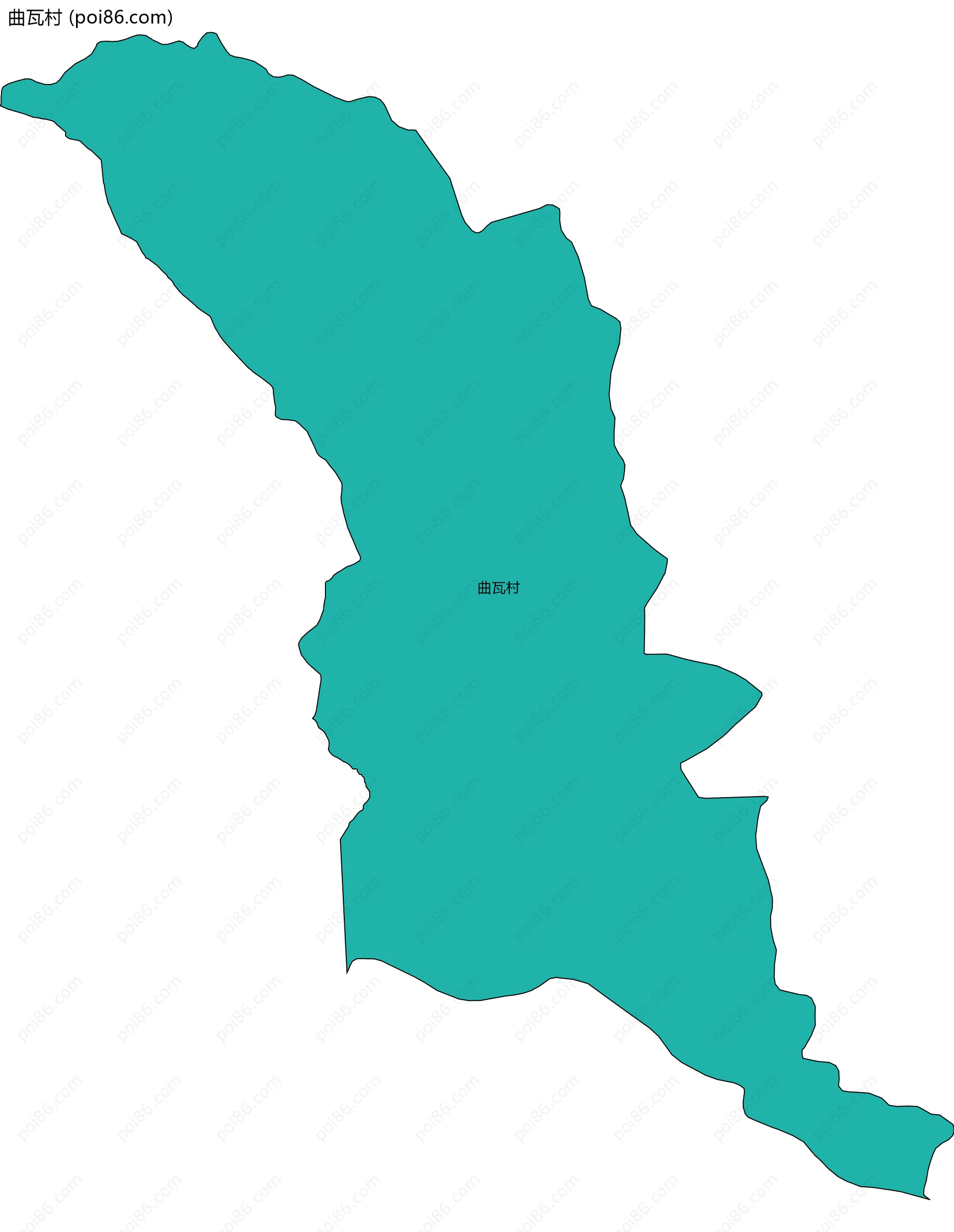 曲瓦村边界地图