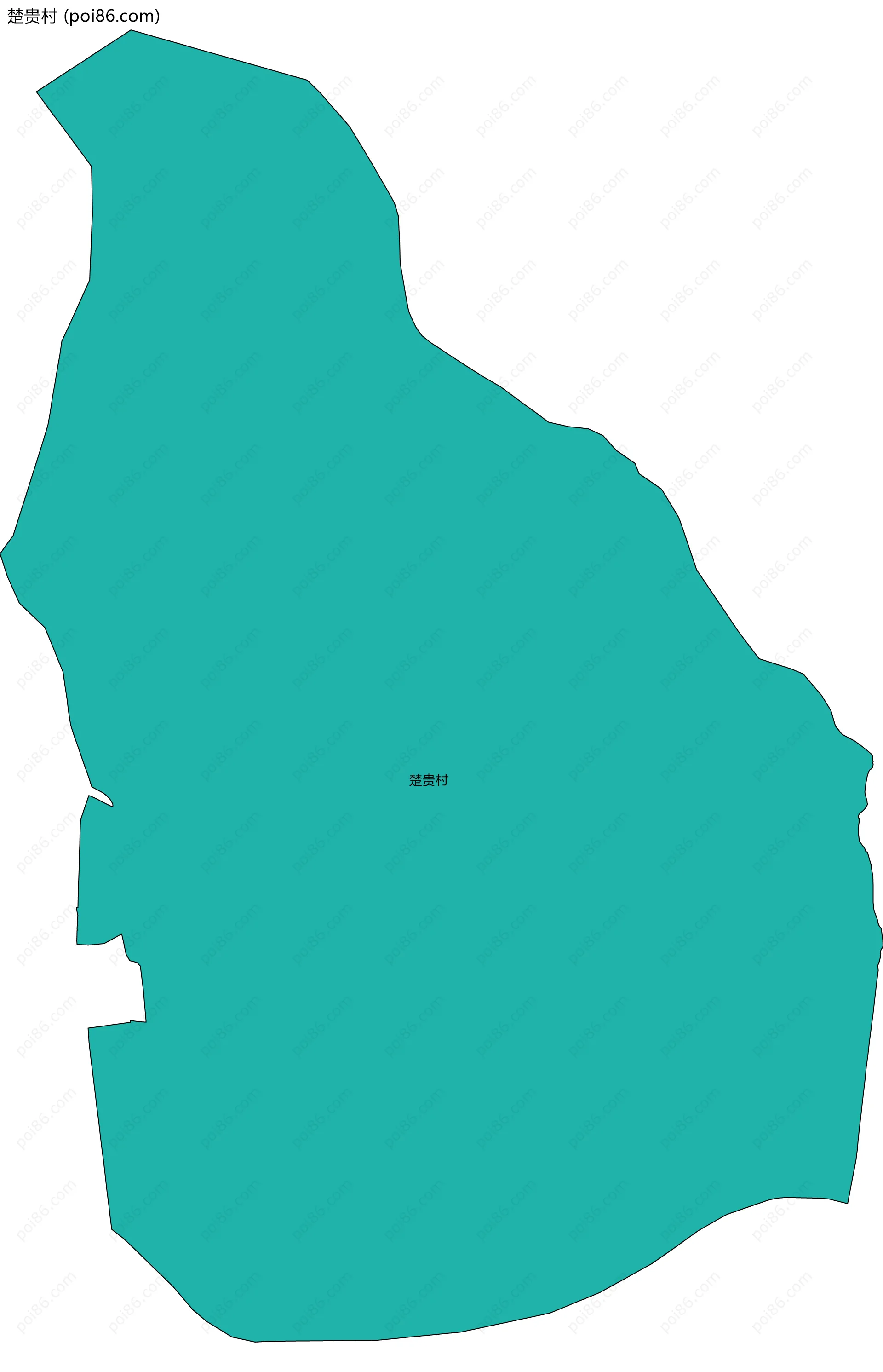 楚贵村边界地图