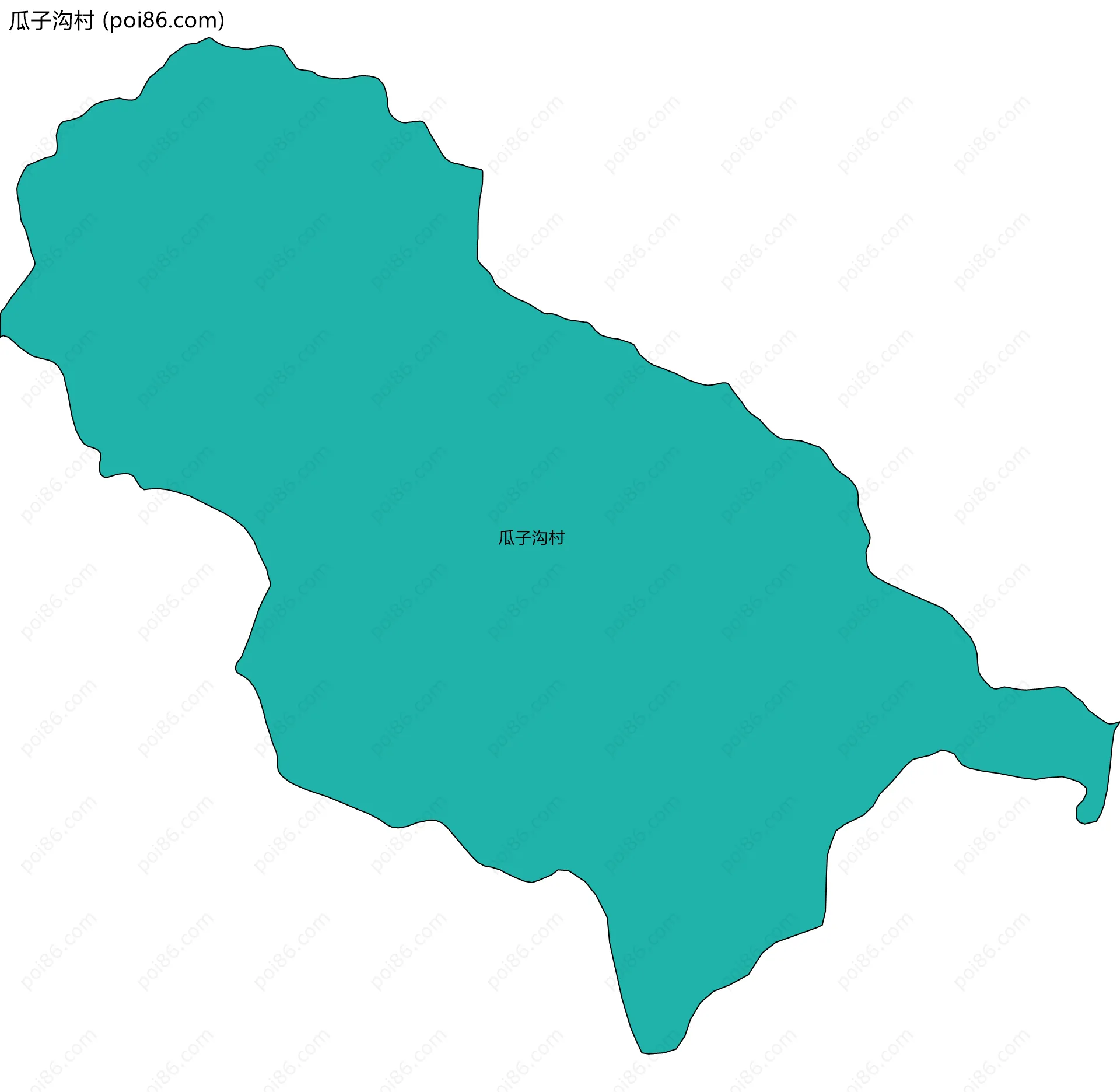 瓜子沟村边界地图