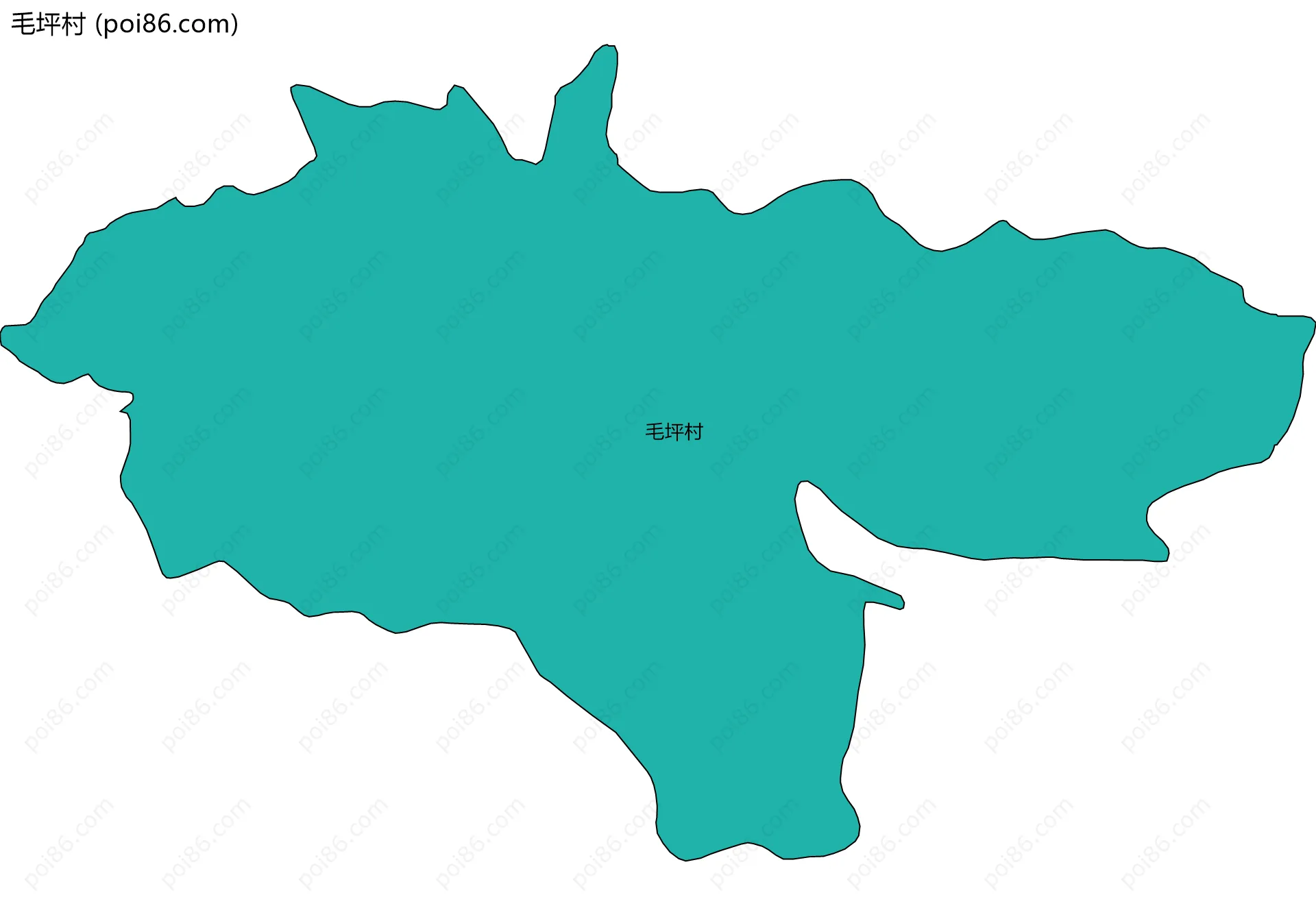 毛坪村边界地图