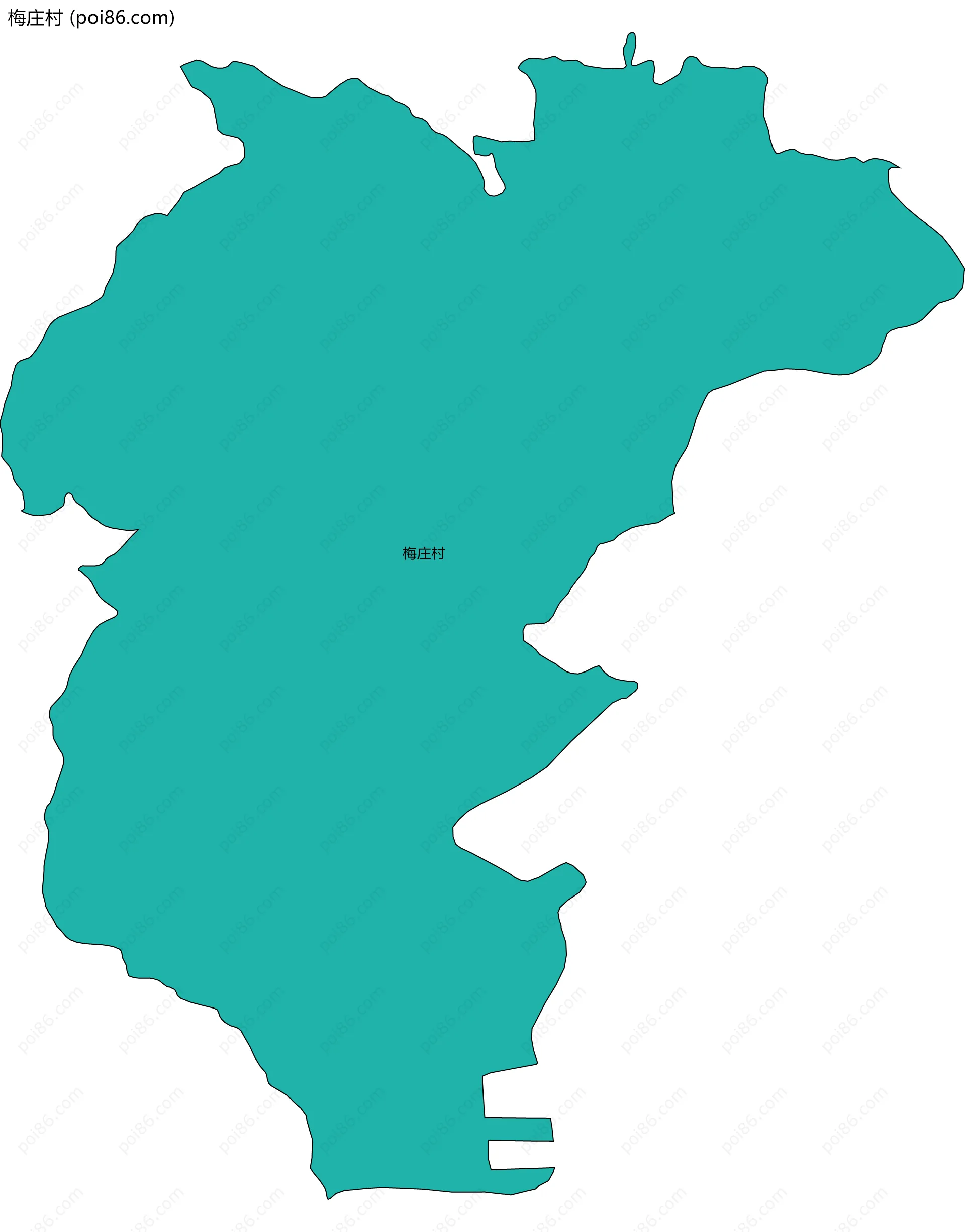 梅庄村边界地图