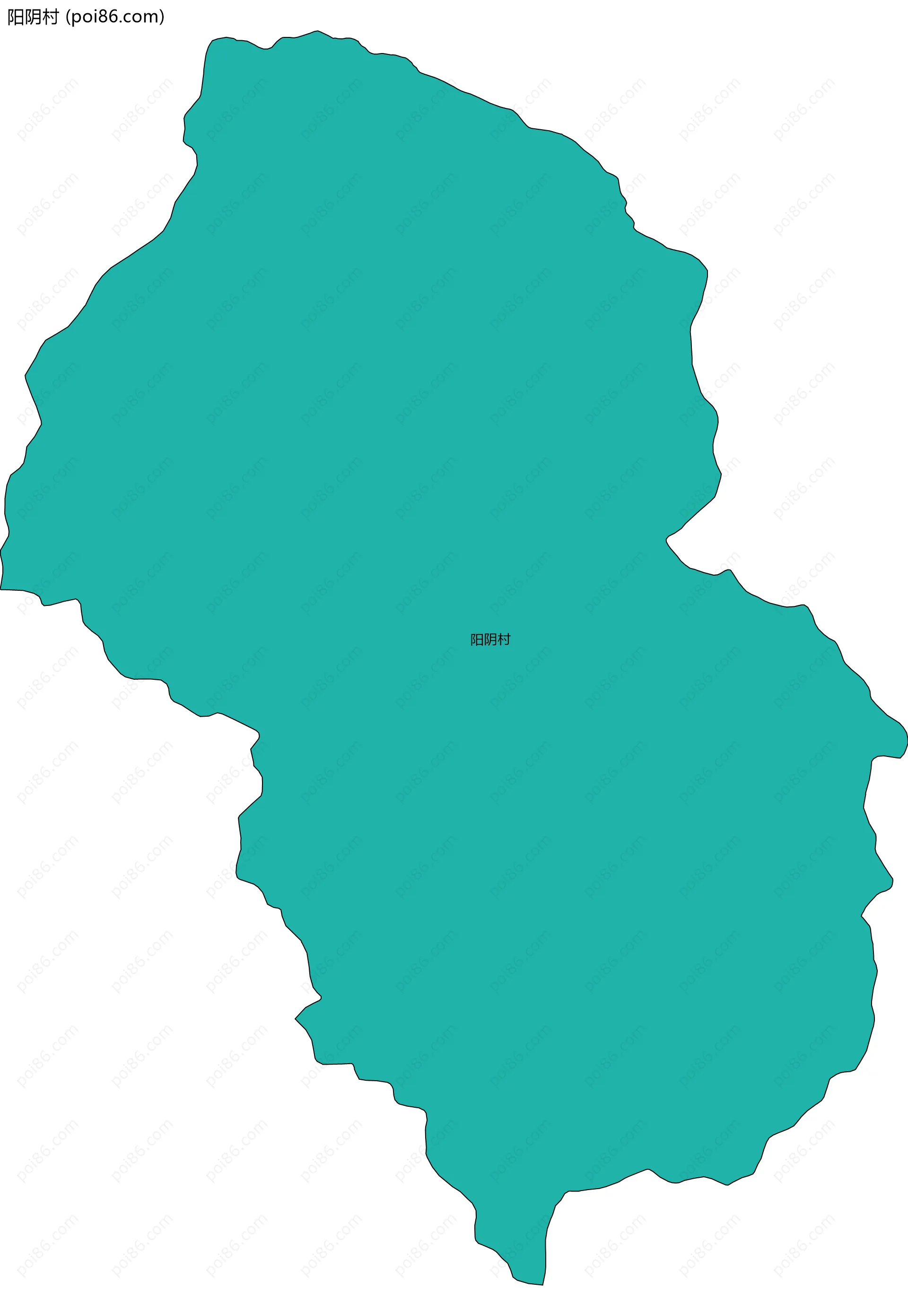 阳阴村边界地图