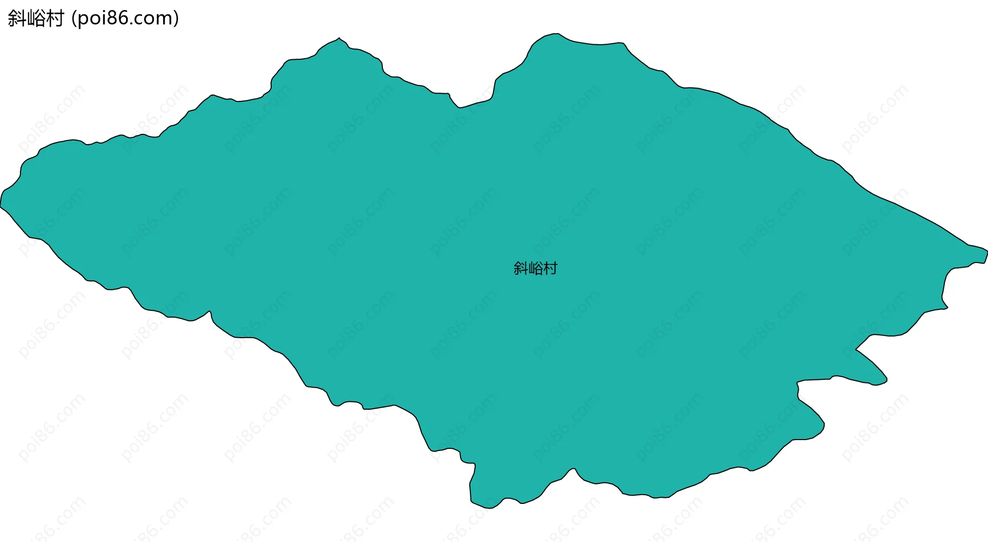 斜峪村边界地图