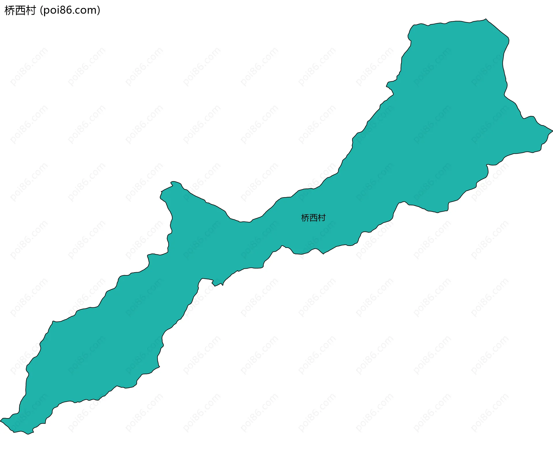 桥西村边界地图