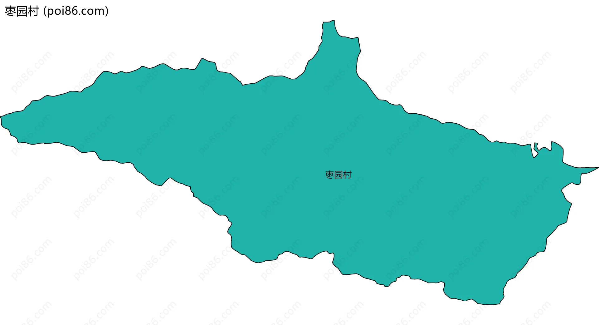 枣园村边界地图