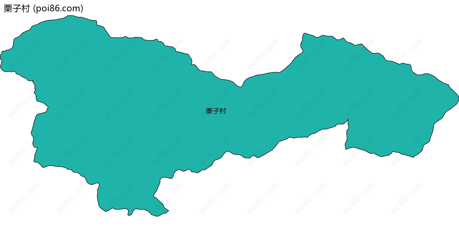 栗子村边界地图