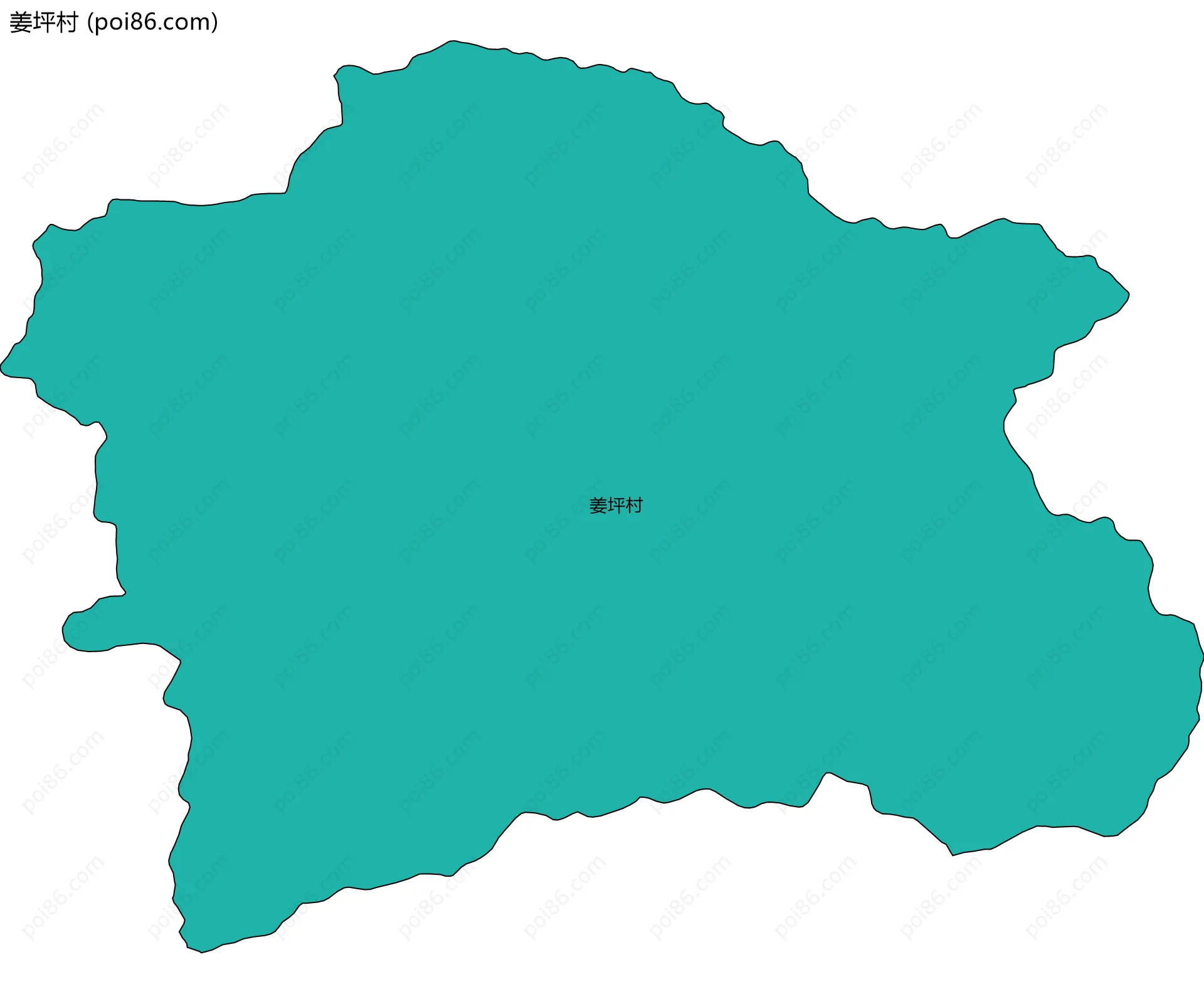 姜坪村边界地图