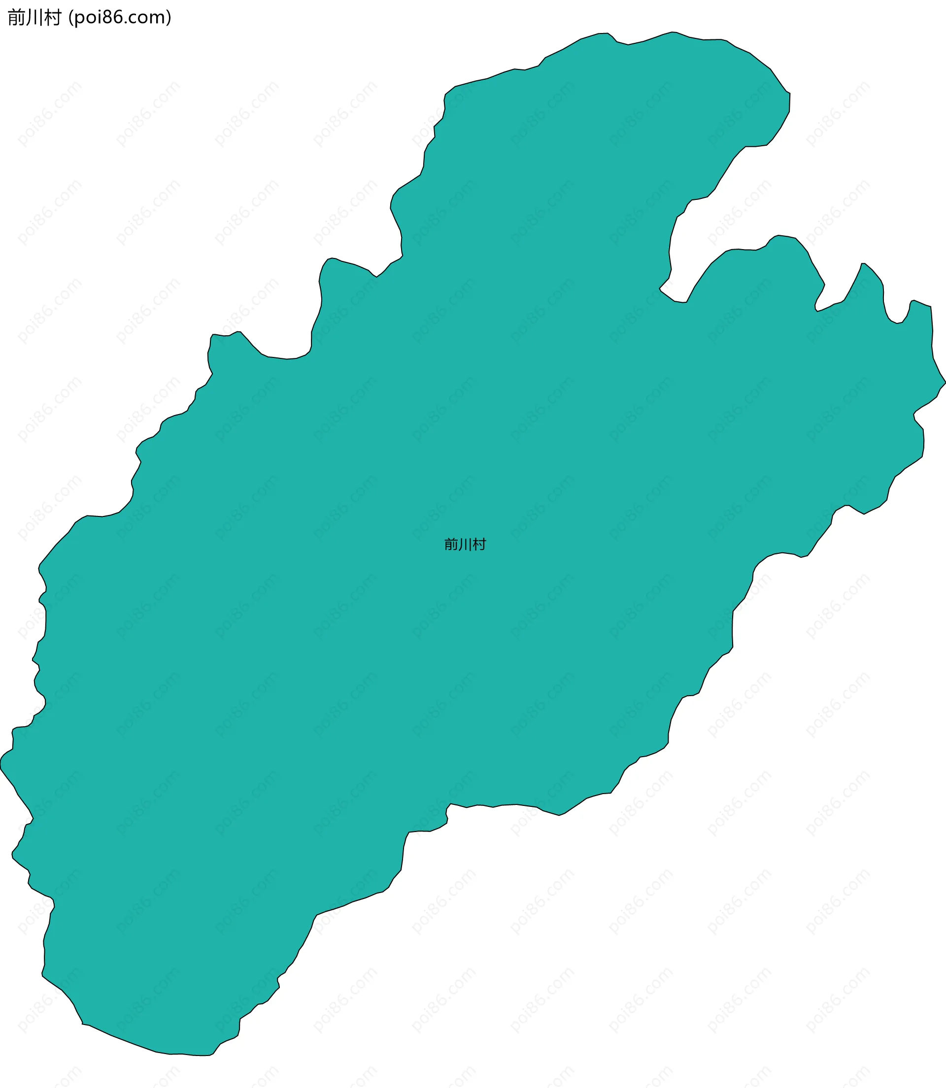 前川村边界地图