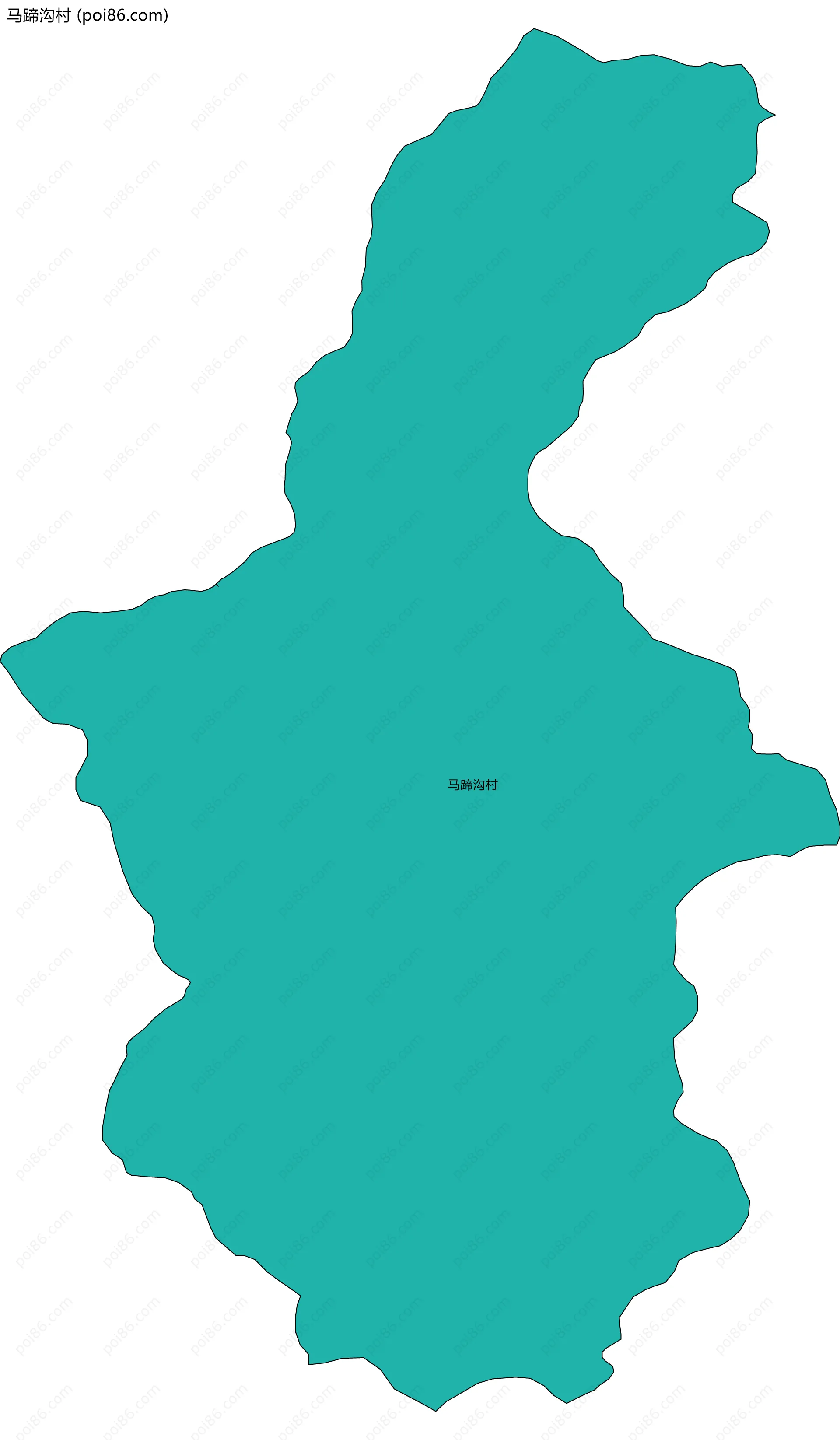 马蹄沟村边界地图