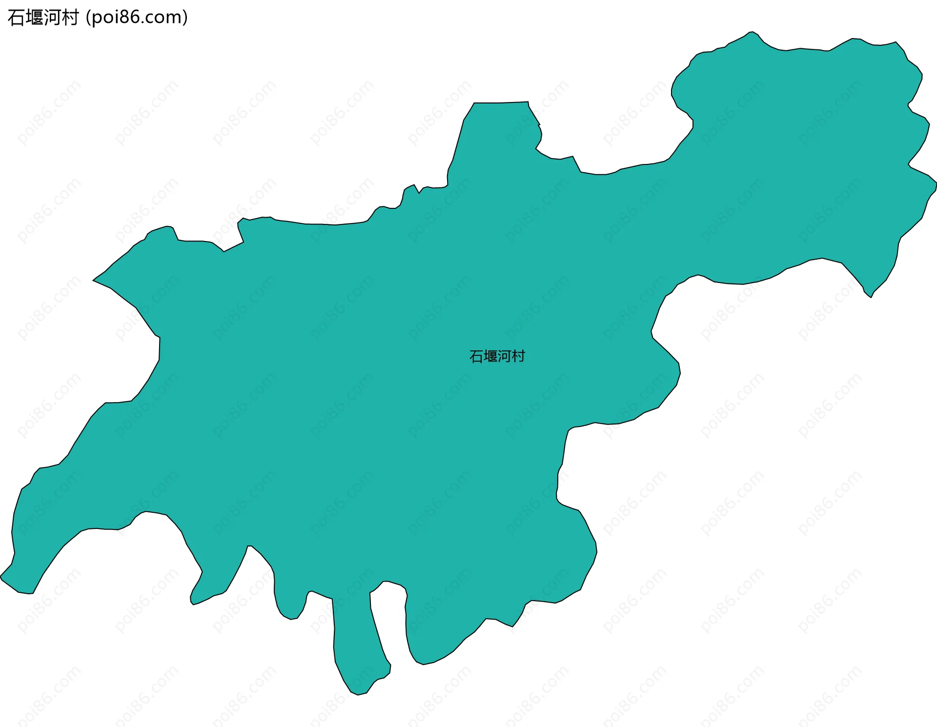 石堰河村边界地图