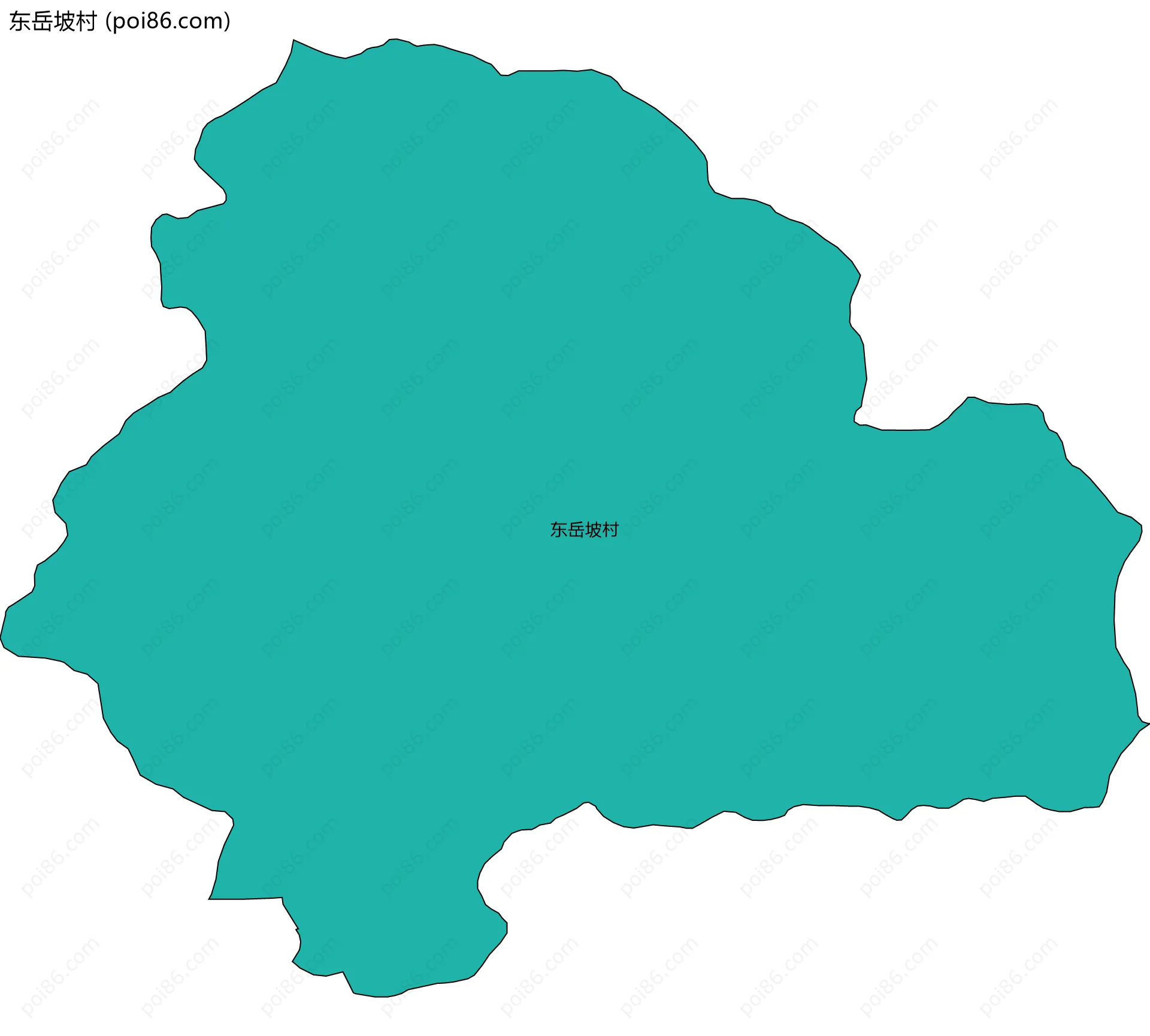 东岳坡村边界地图