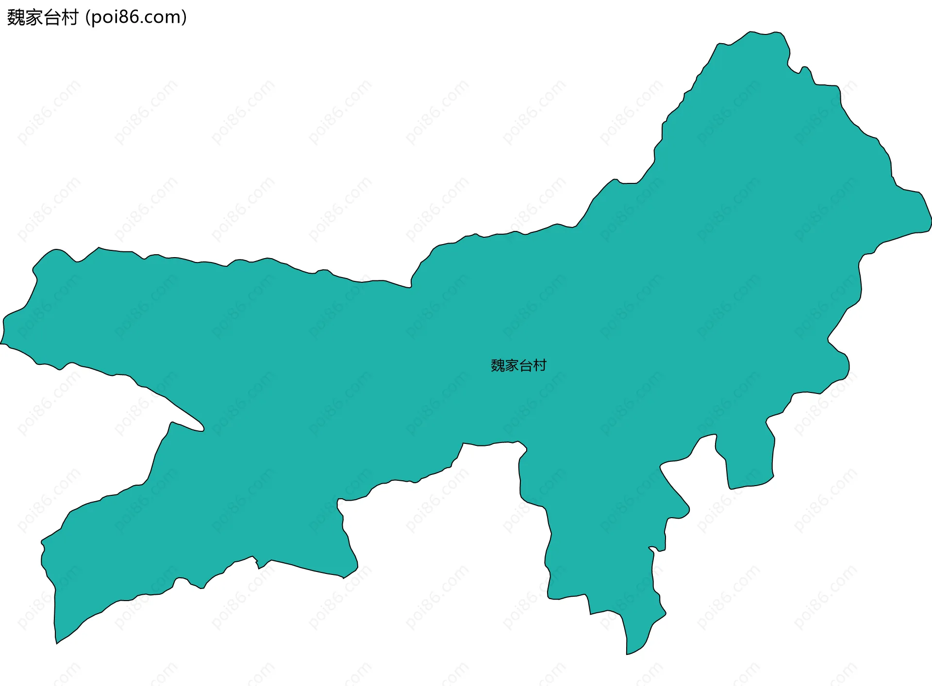 魏家台村边界地图