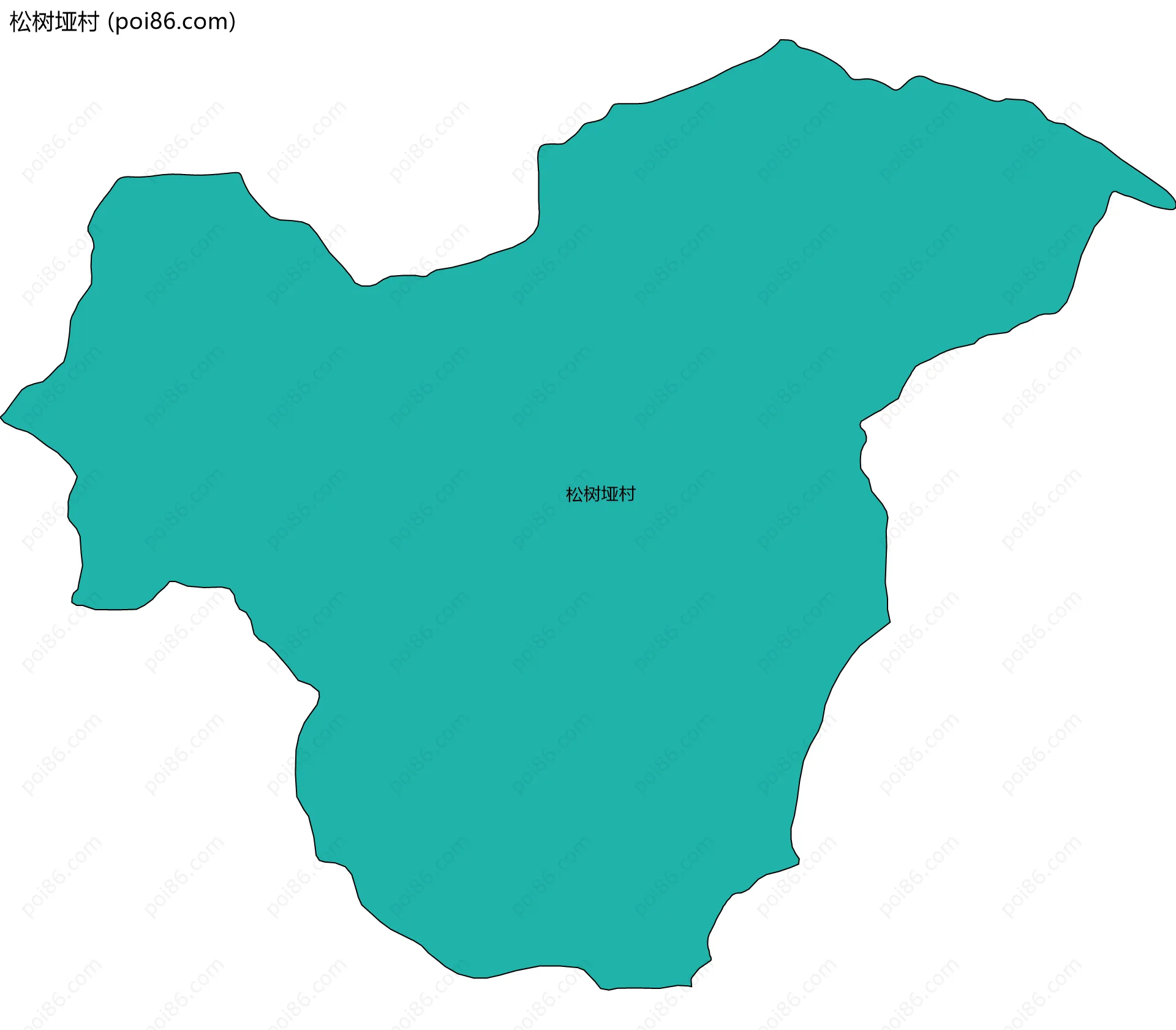 松树垭村边界地图