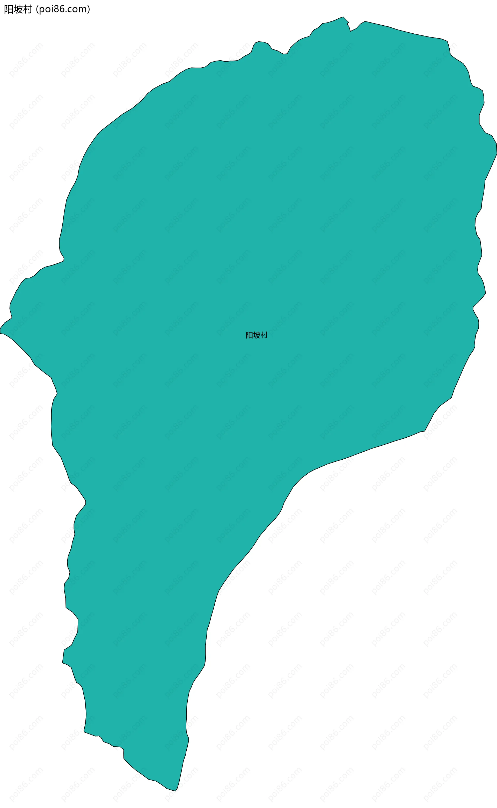 阳坡村边界地图