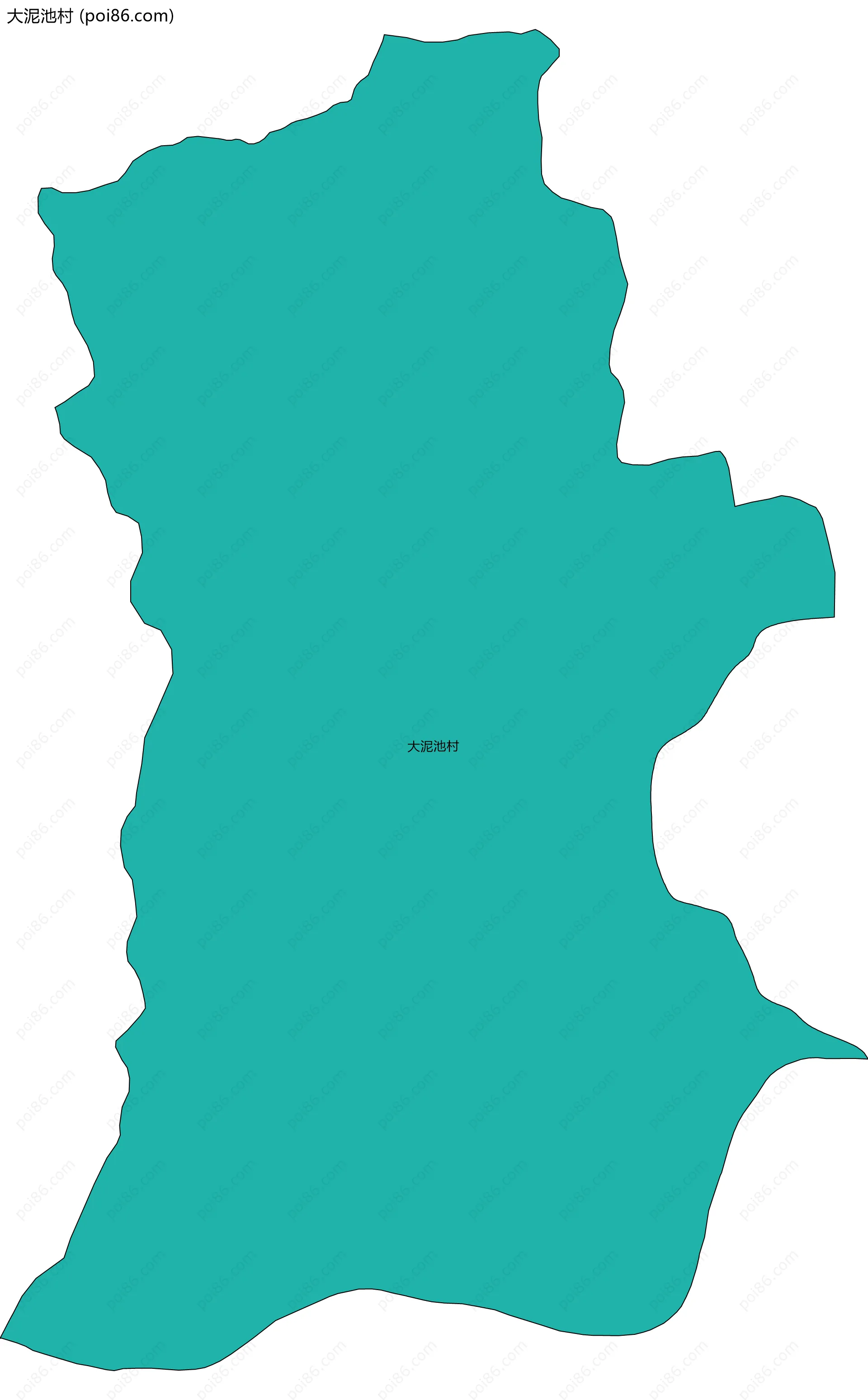 大泥池村边界地图