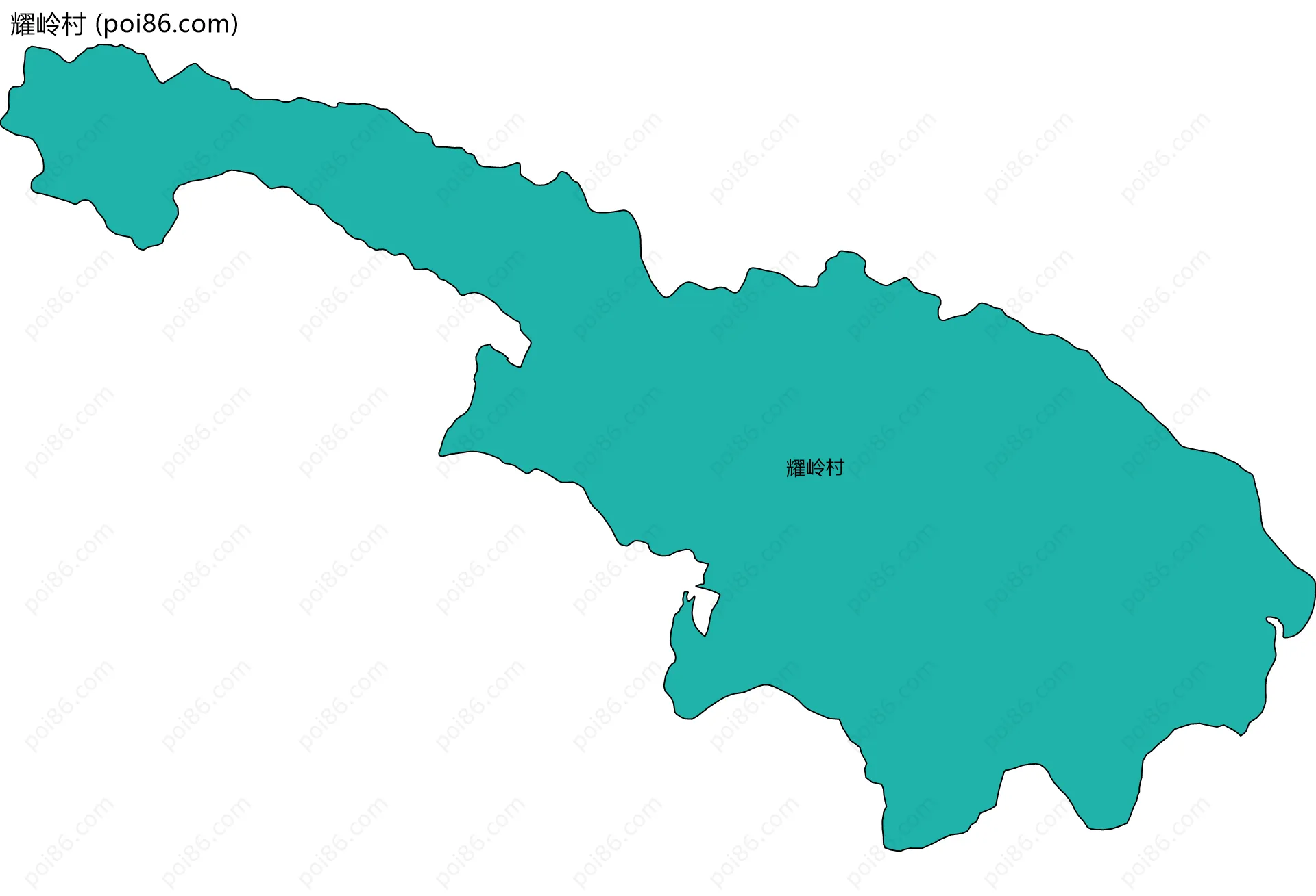 耀岭村边界地图