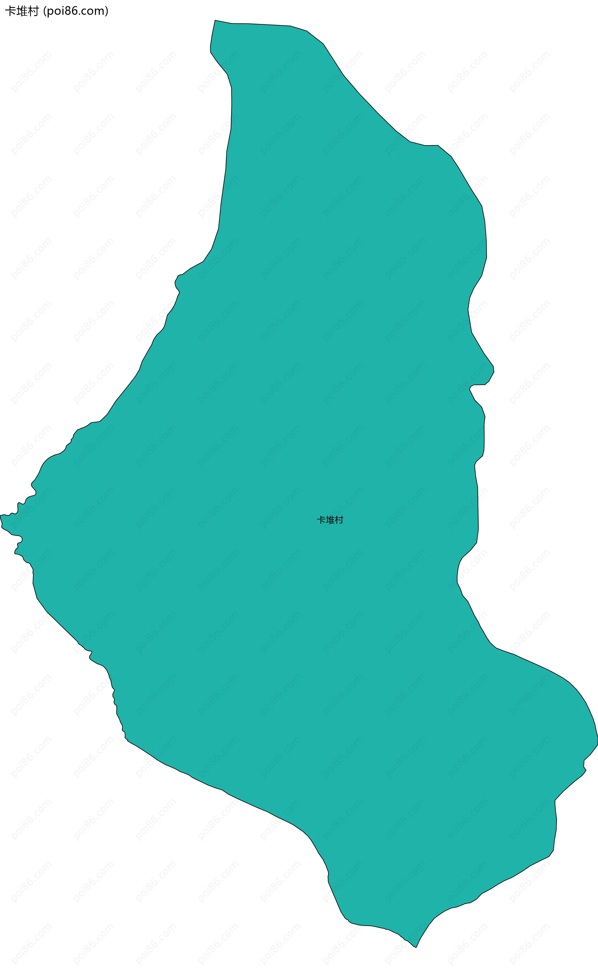 卡堆村边界地图