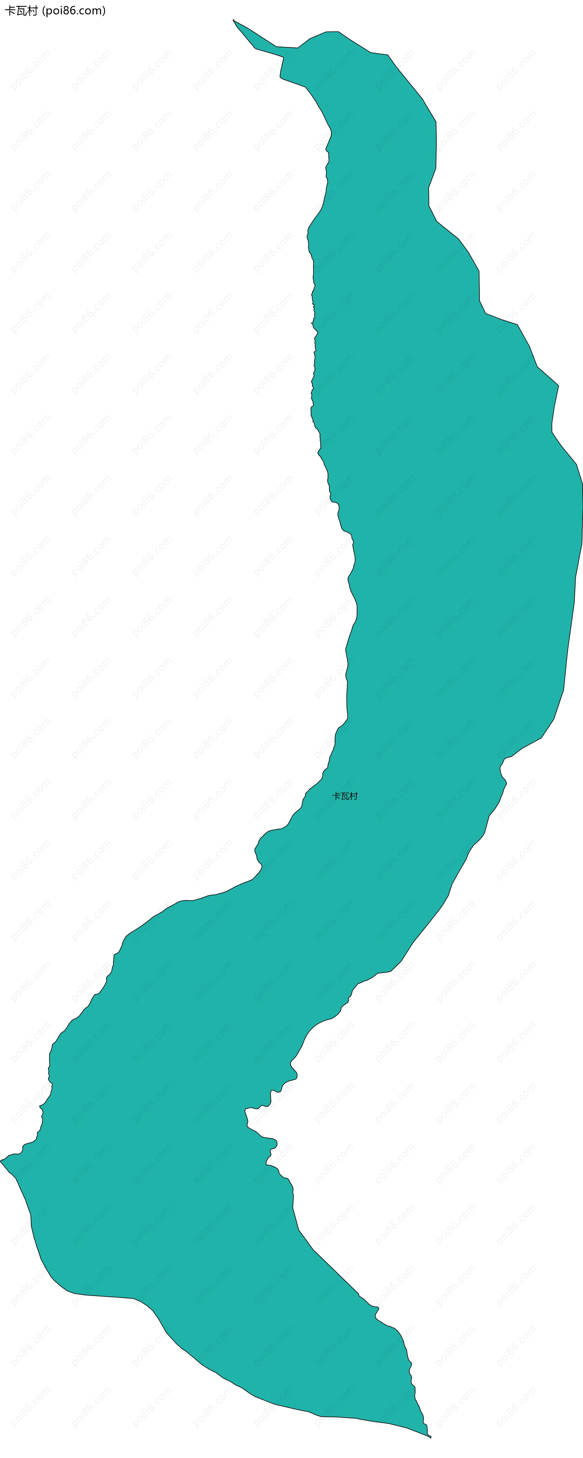 卡瓦村边界地图