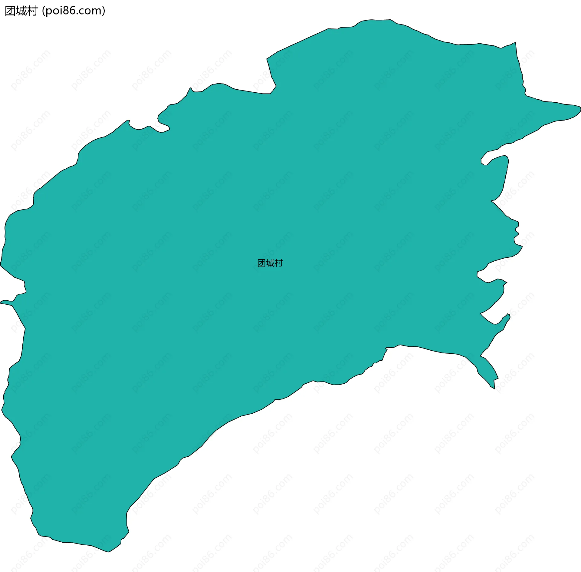 团城村边界地图
