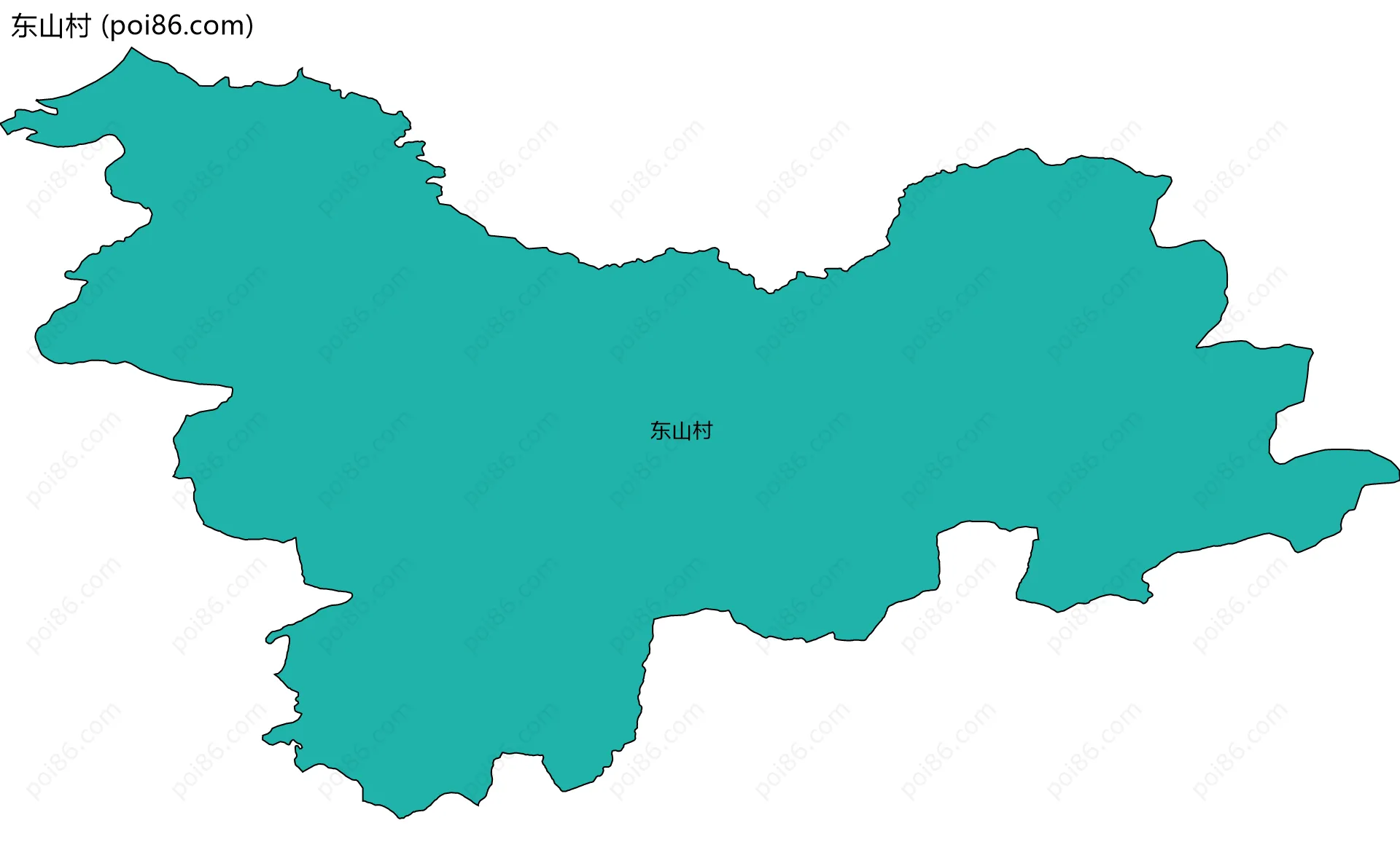 东山村边界地图