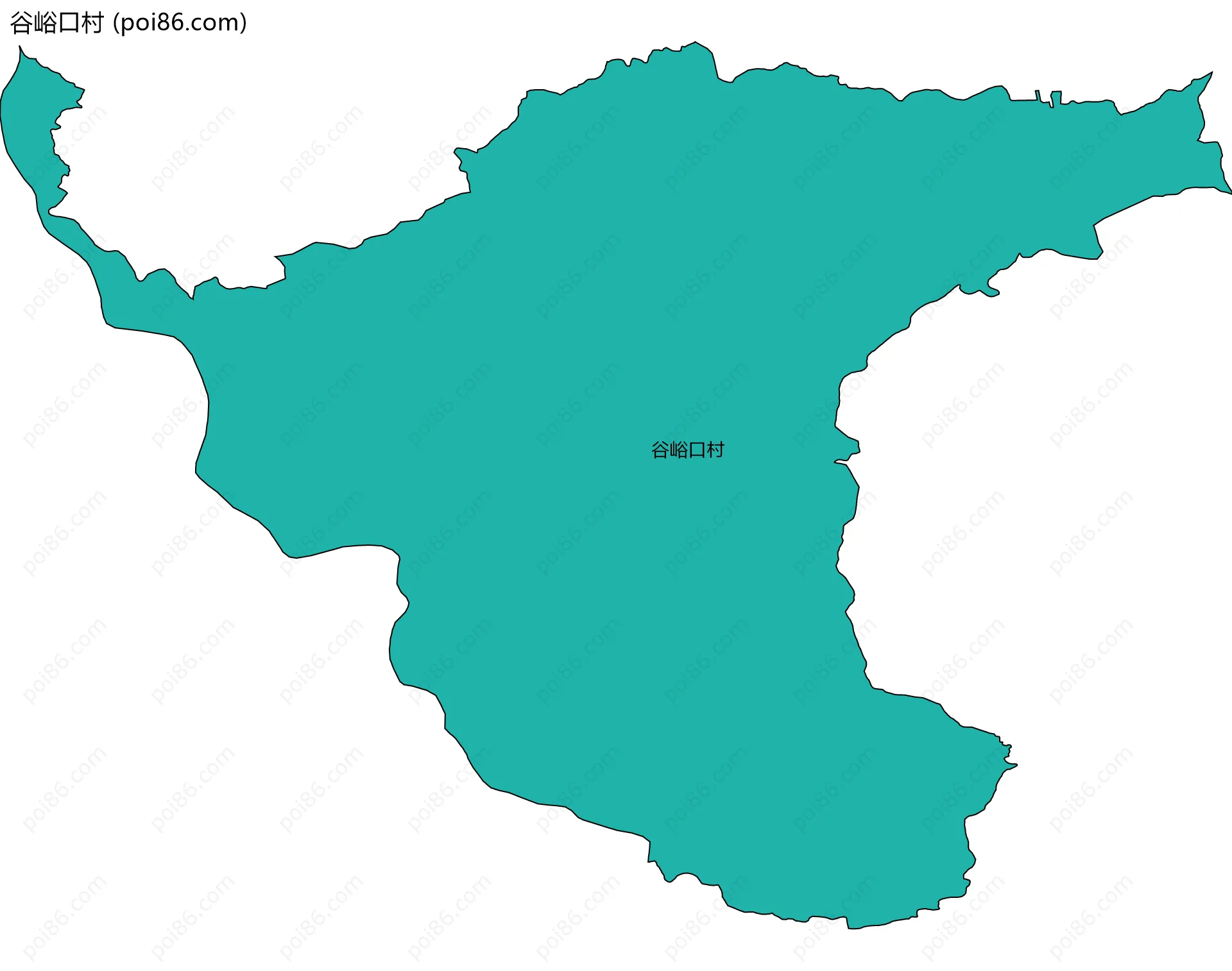 谷峪口村边界地图