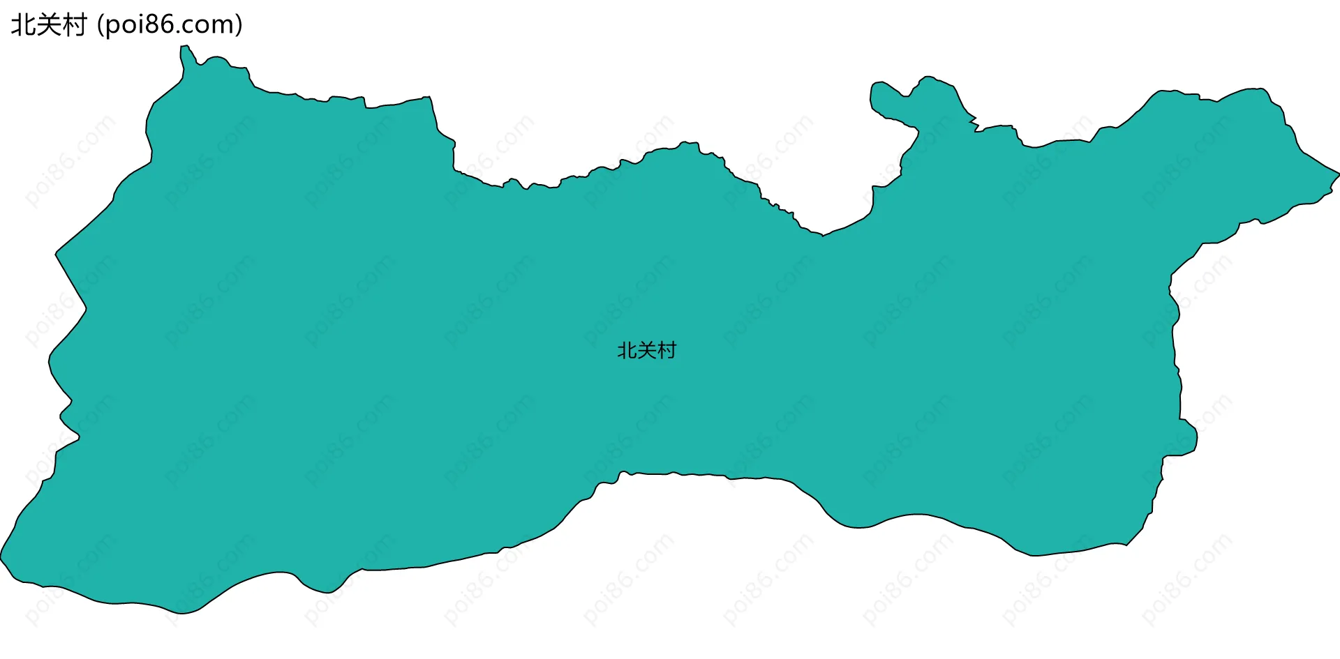 北关村边界地图