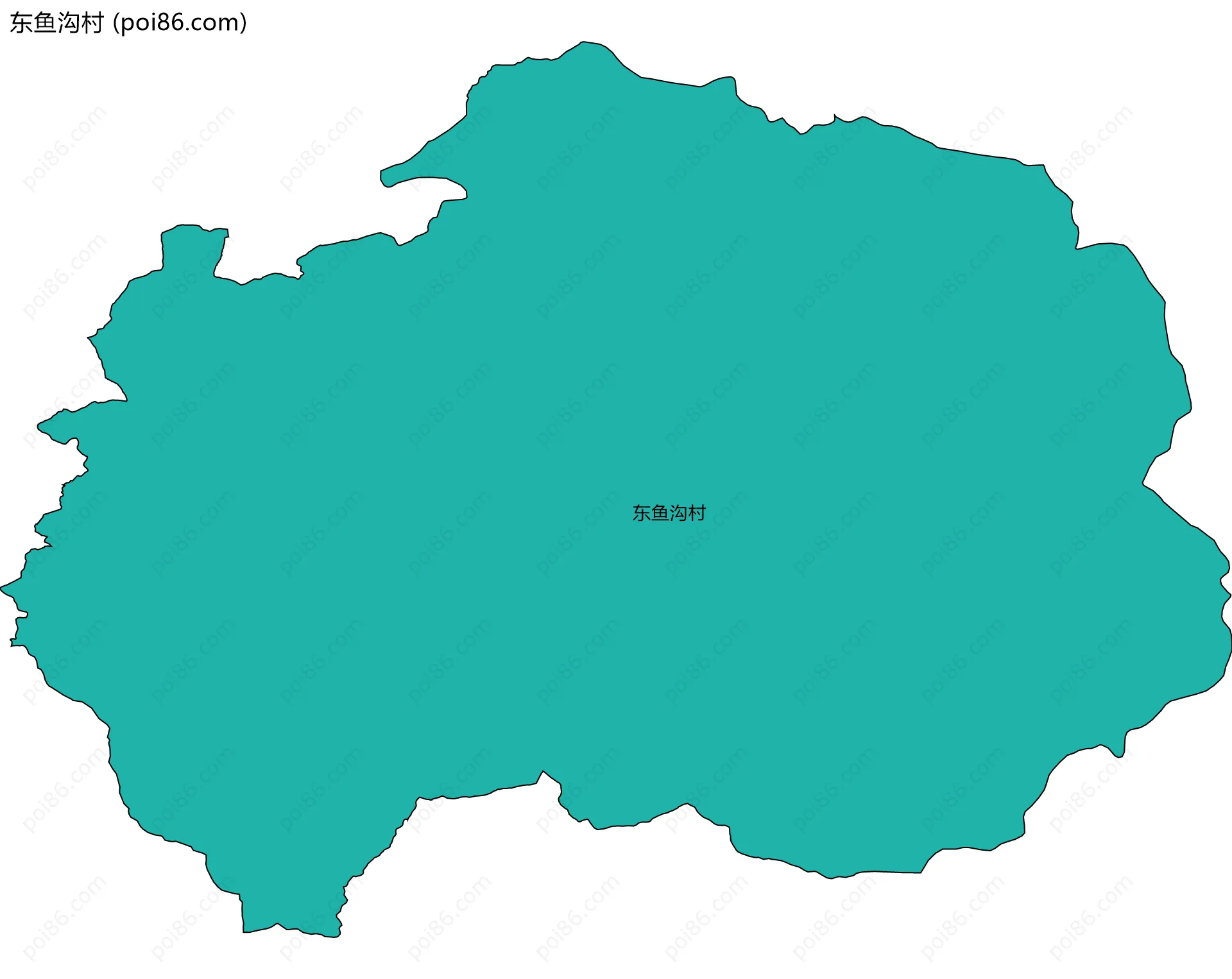 东鱼沟村边界地图
