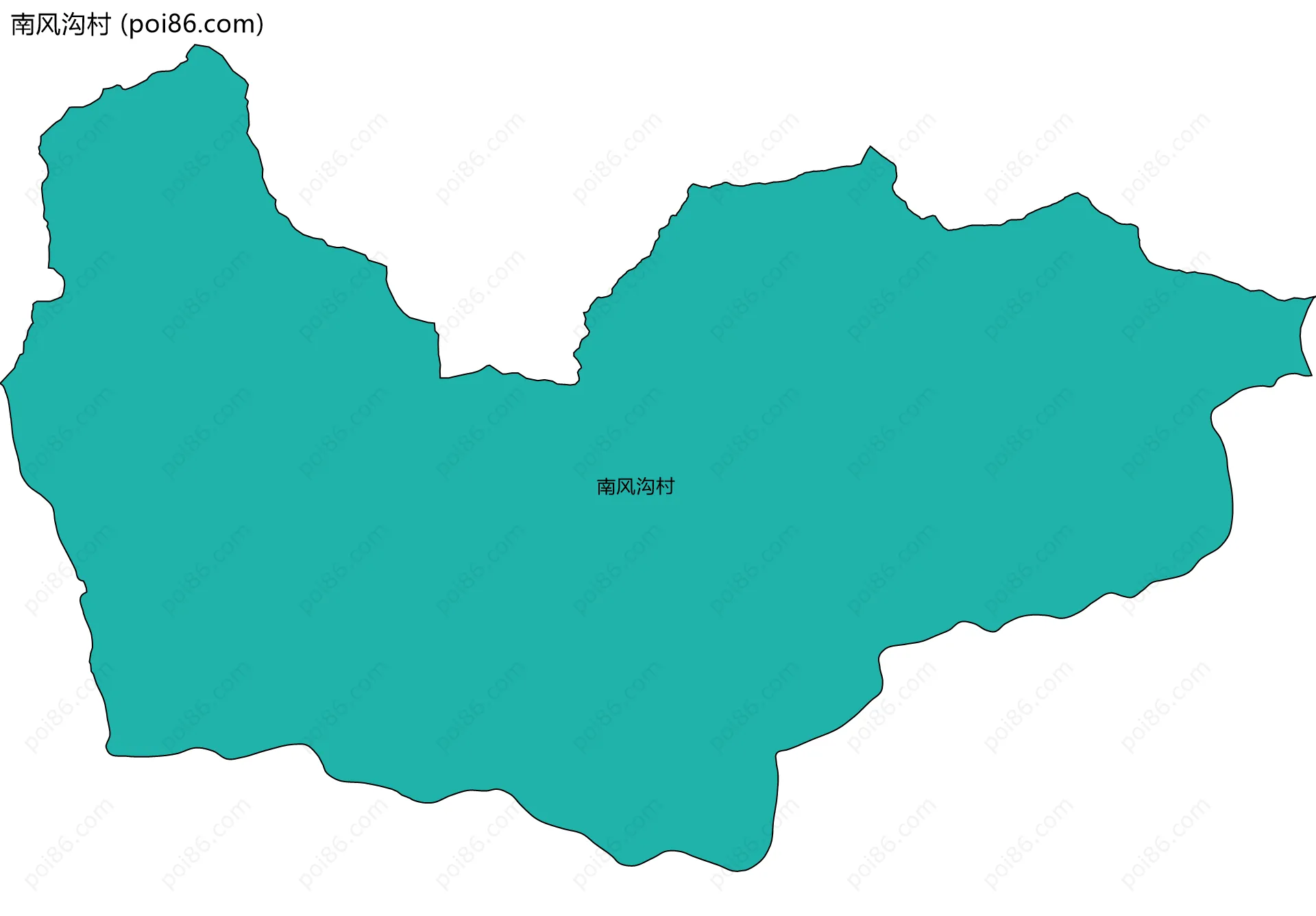 南风沟村边界地图