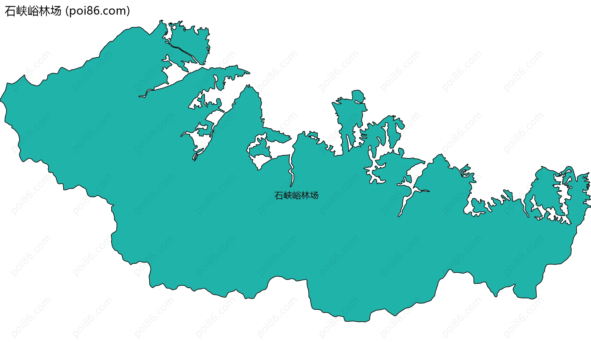 石峡峪林场边界地图