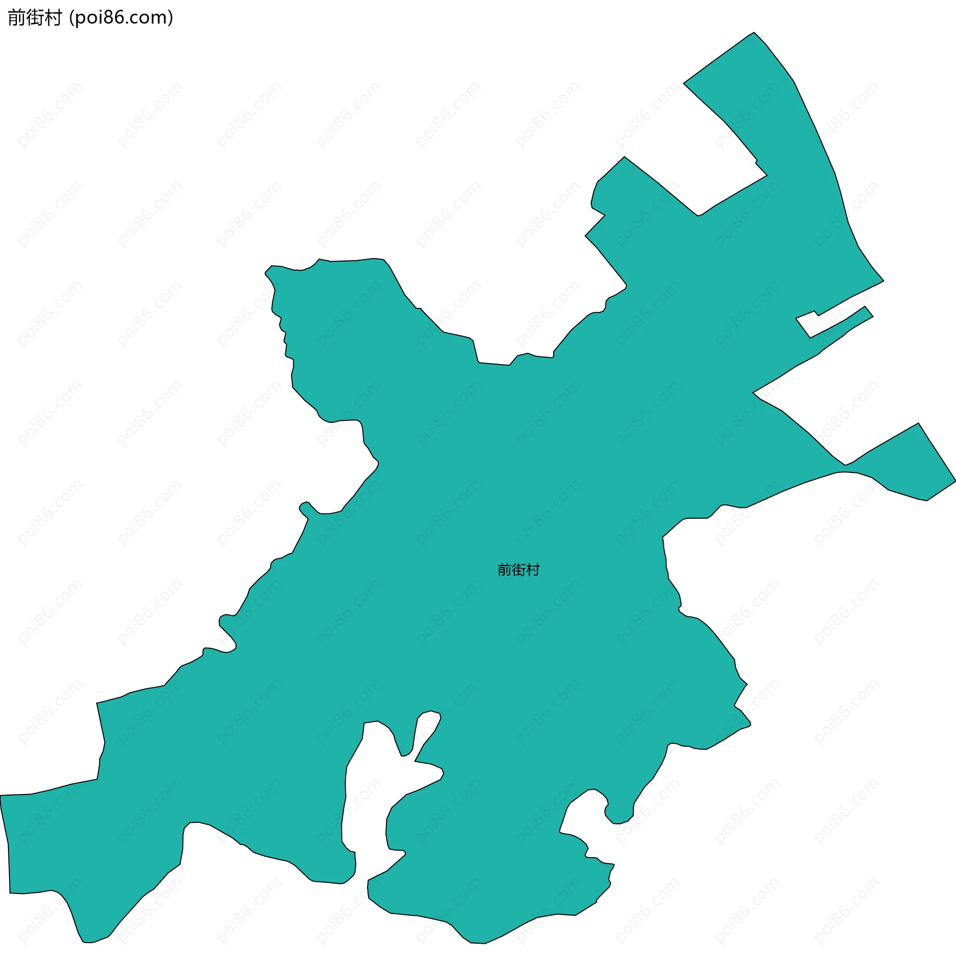 前街村边界地图