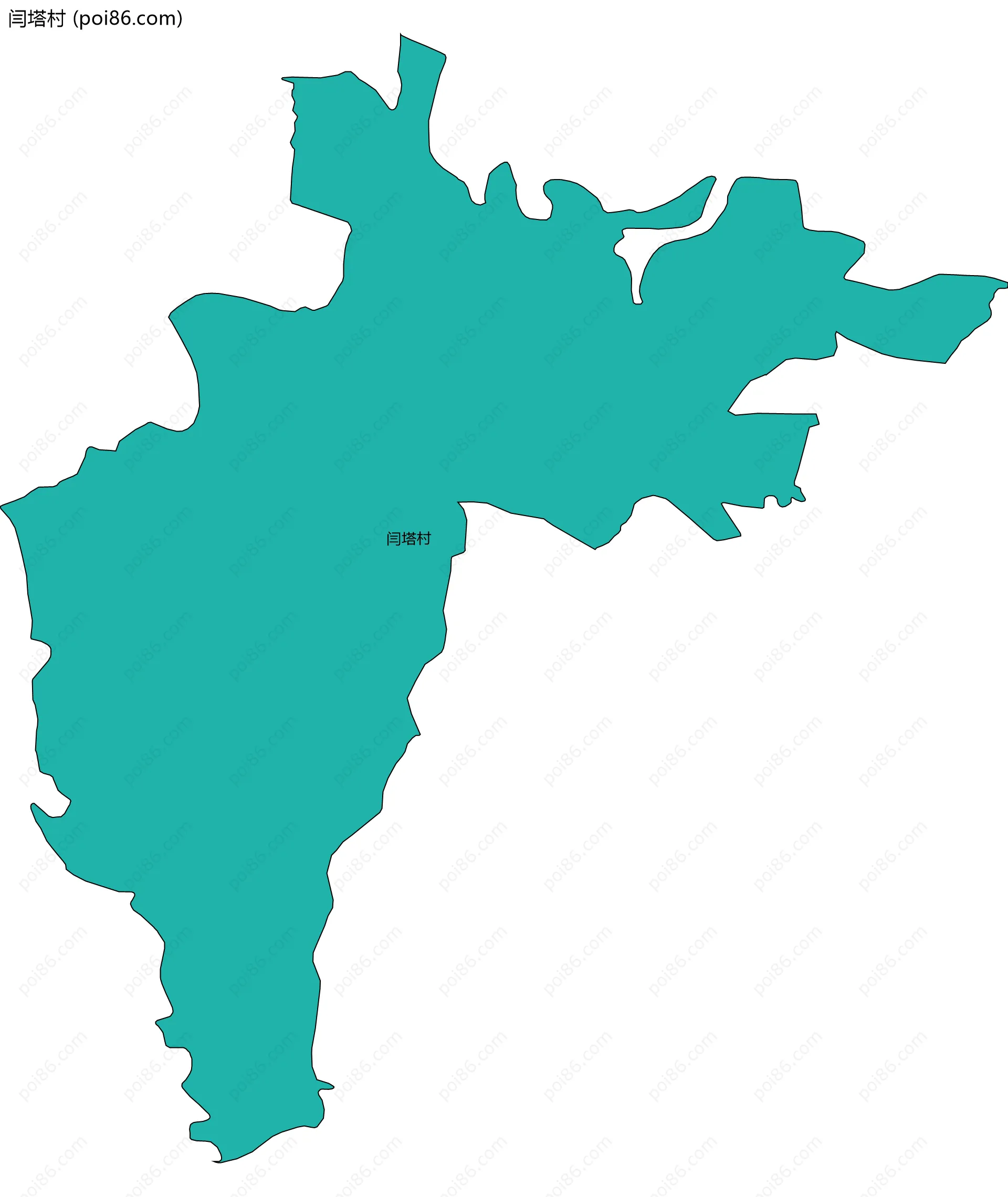 闫塔村边界地图