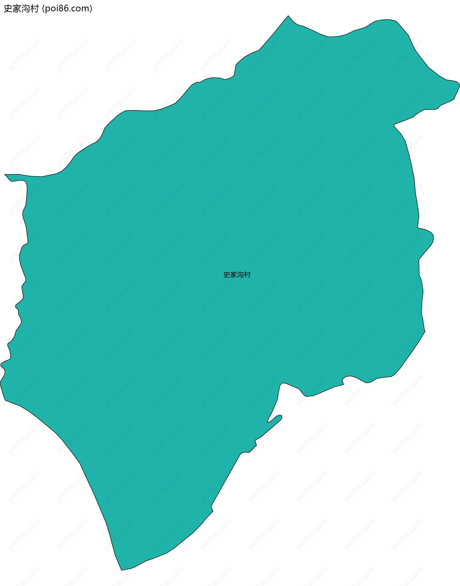 史家沟村边界地图