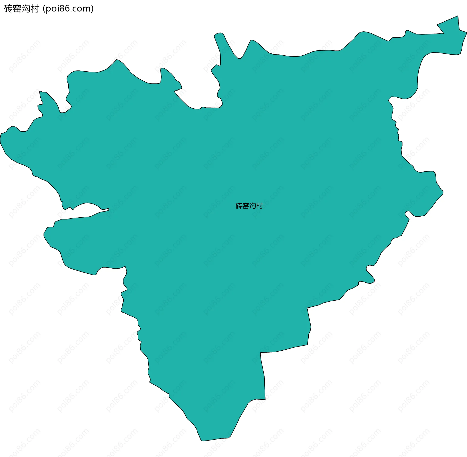 砖窑沟村边界地图