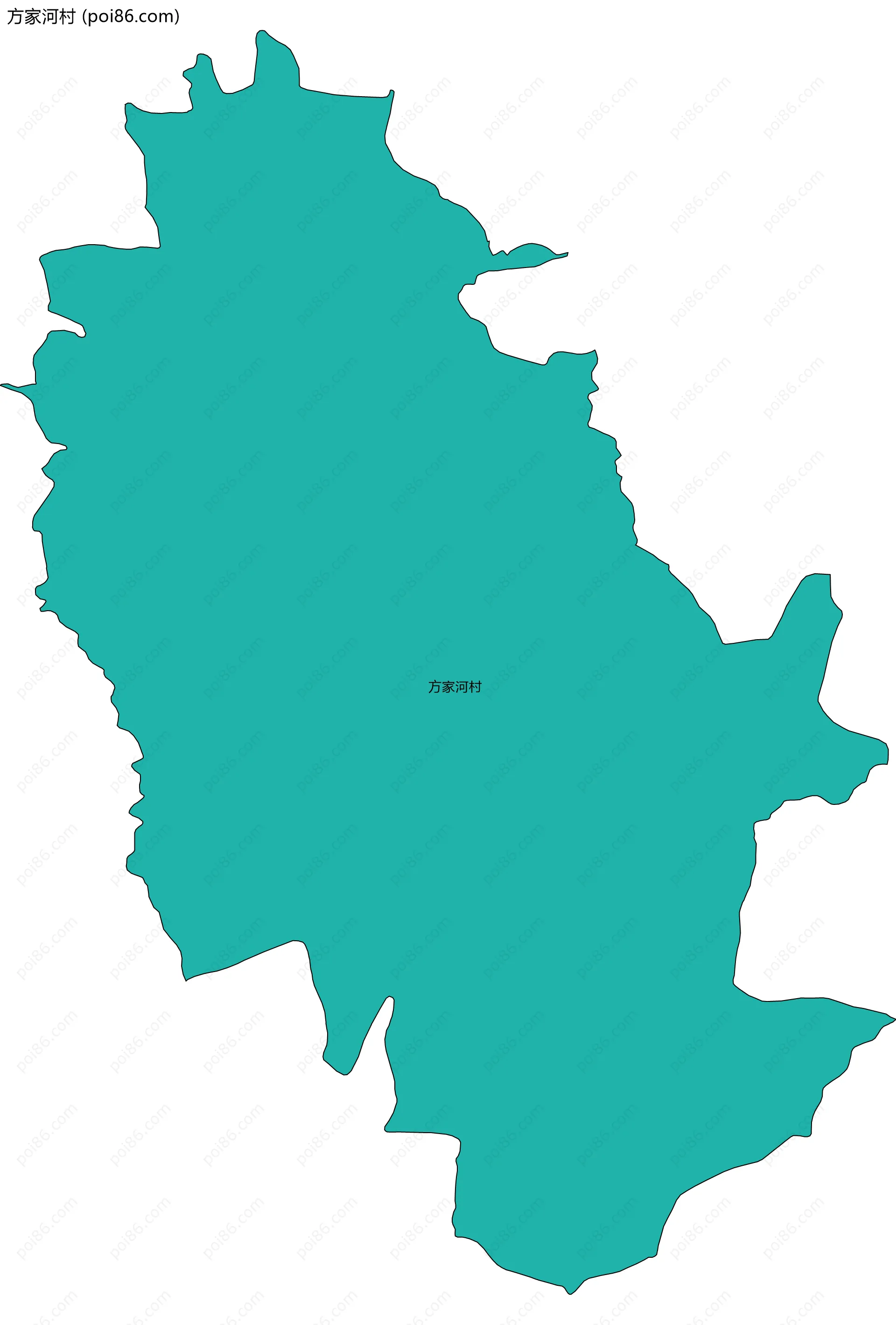 方家河村边界地图