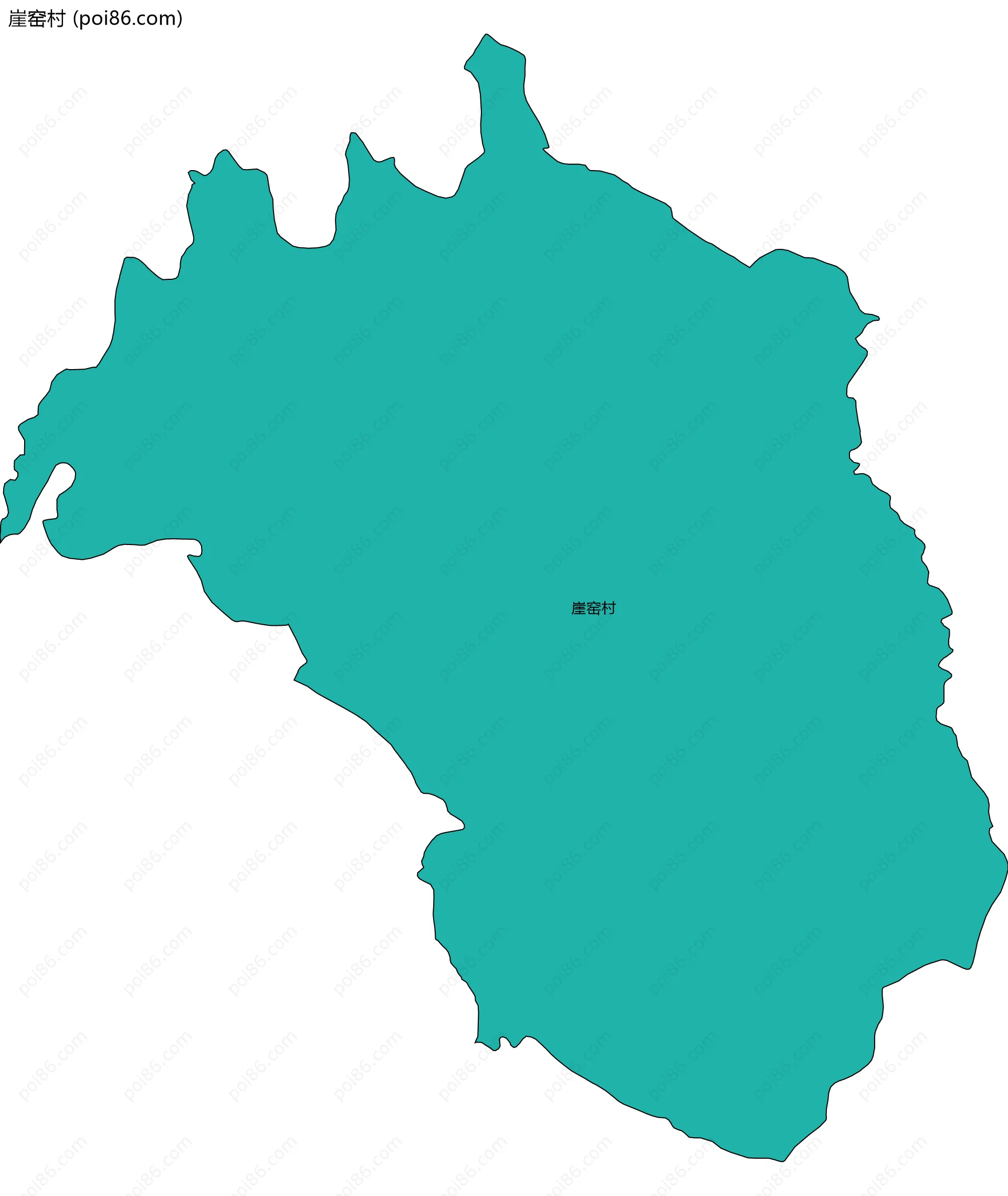 崖窑村边界地图