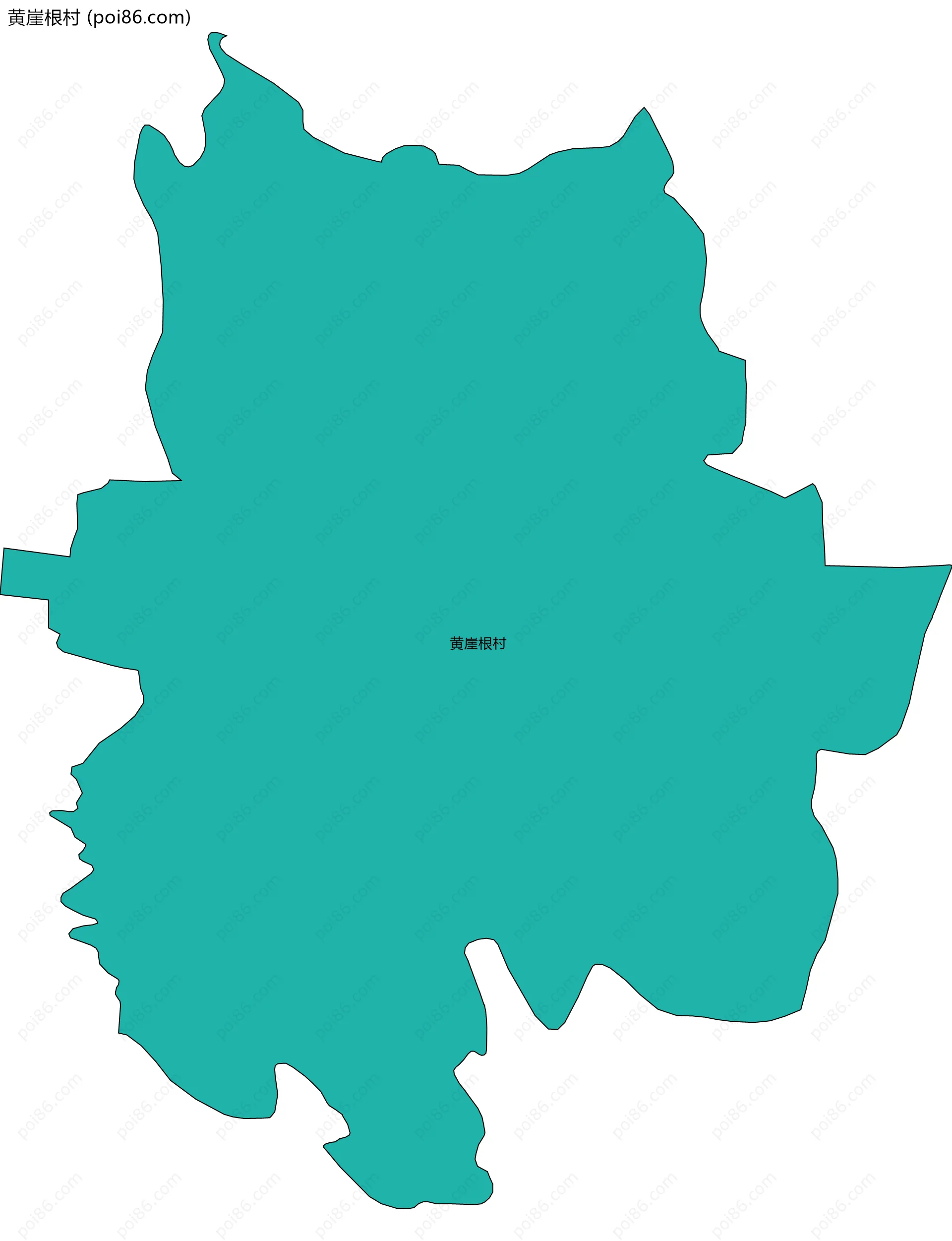 黄崖根村边界地图