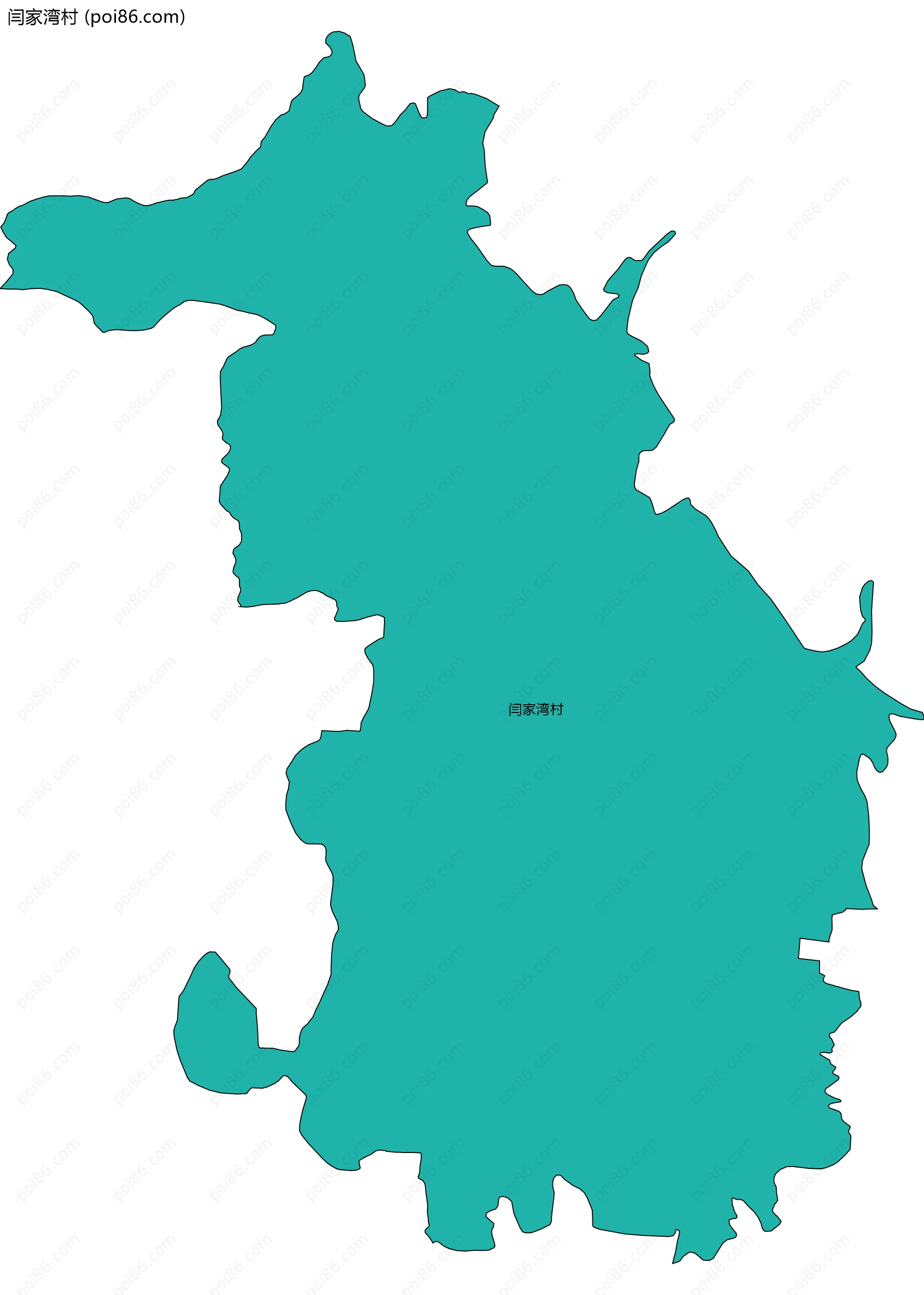 闫家湾村边界地图