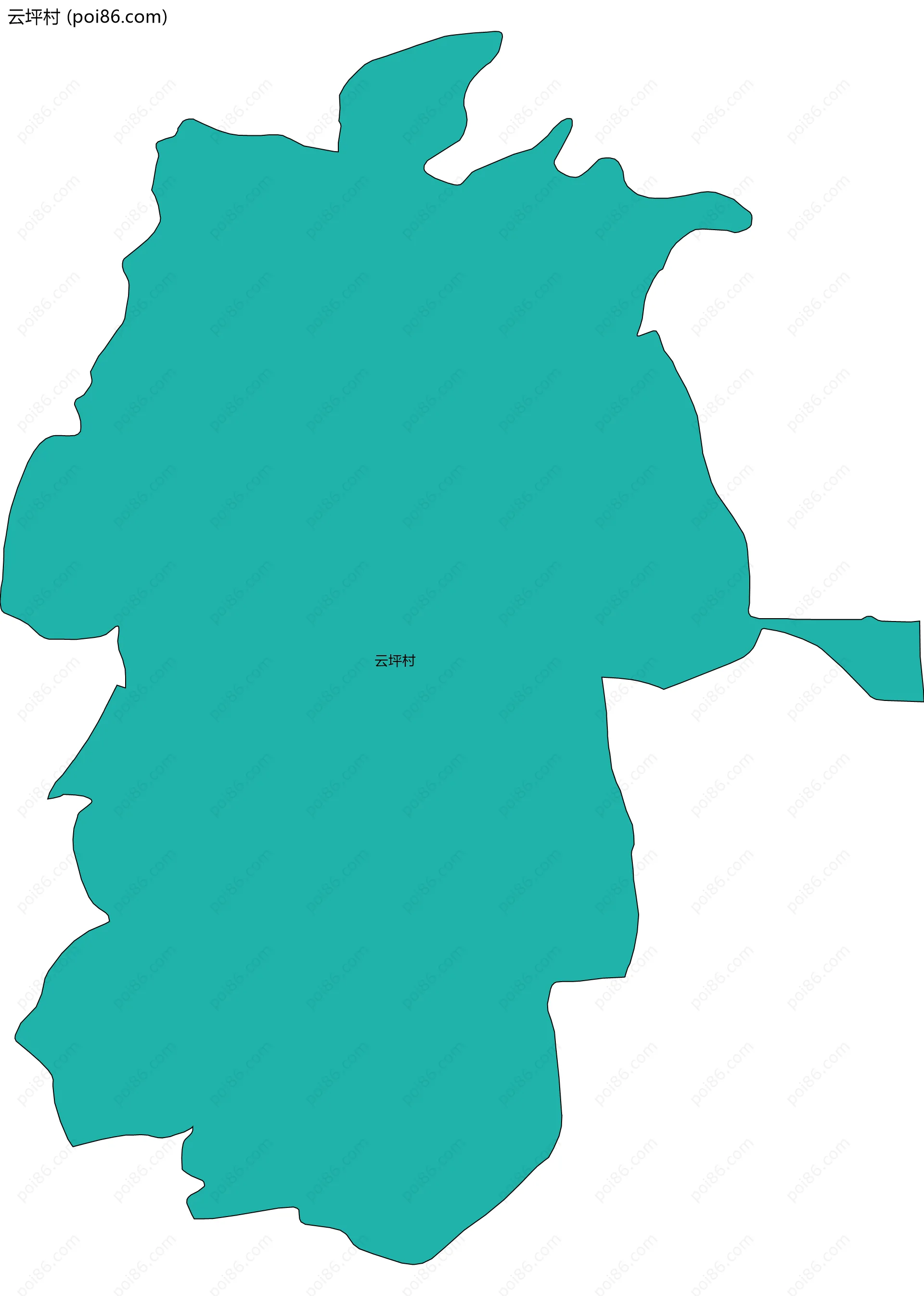 云坪村边界地图