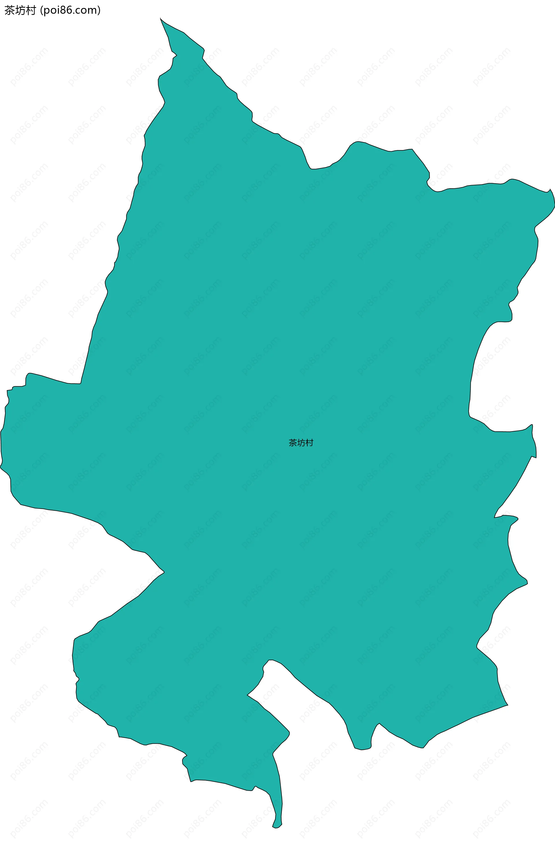 茶坊村边界地图