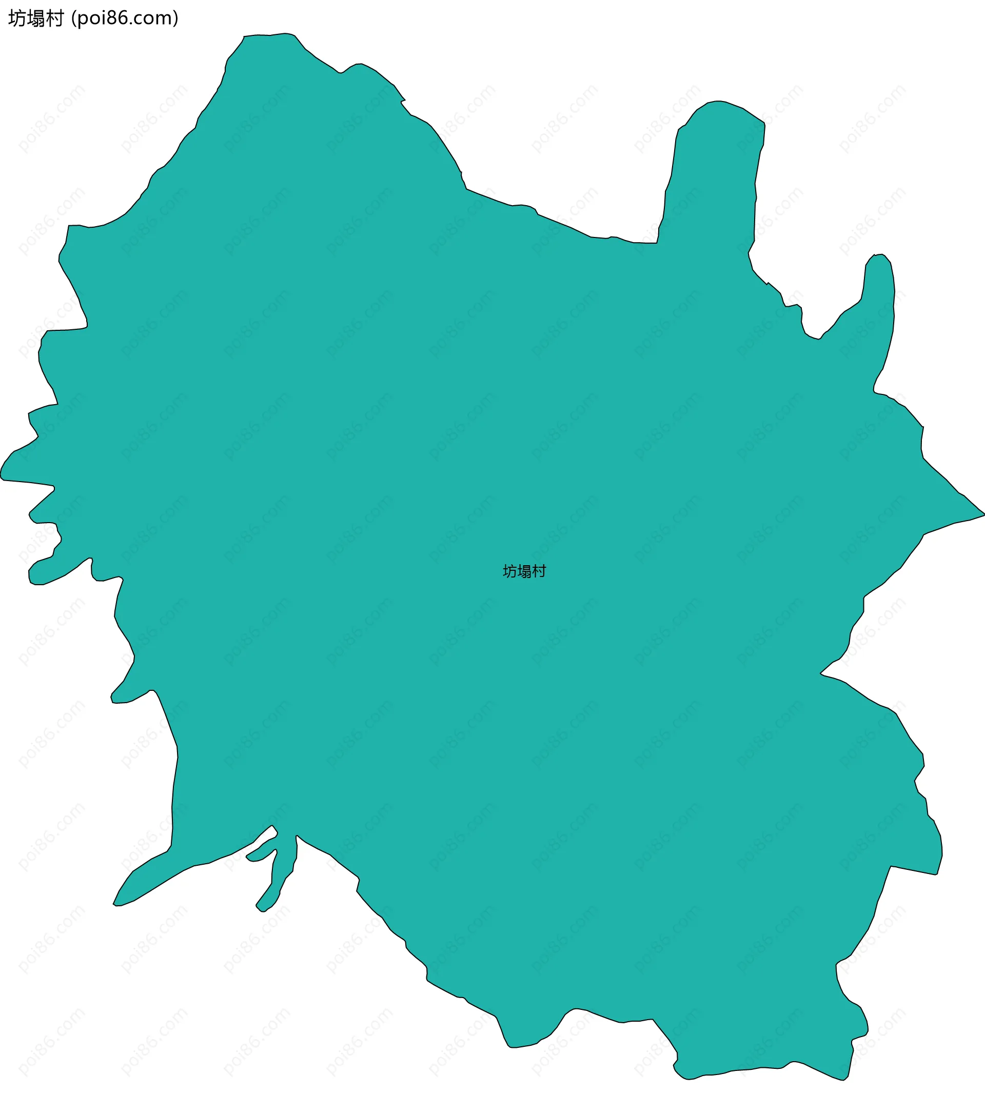 坊塌村边界地图