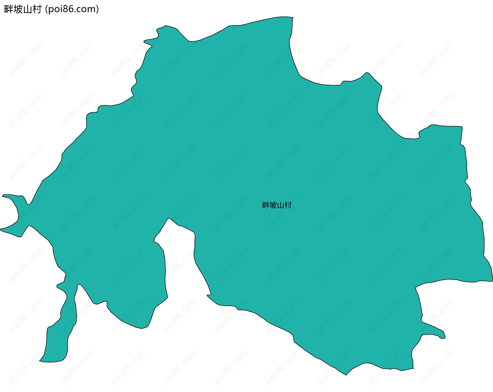 畔坡山村边界地图