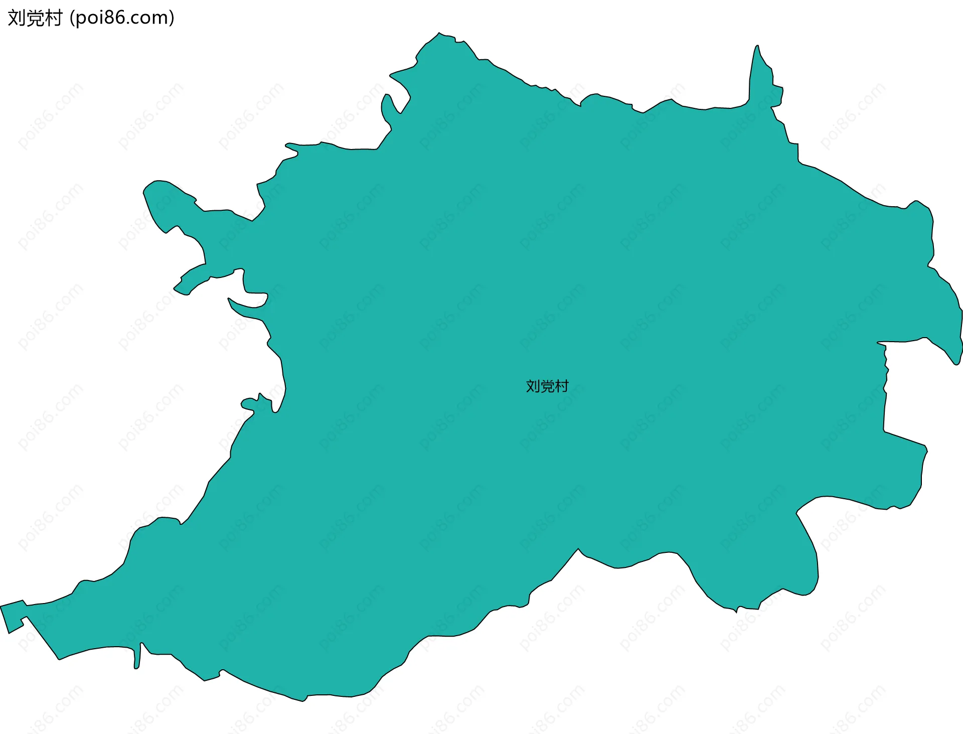 刘党村边界地图